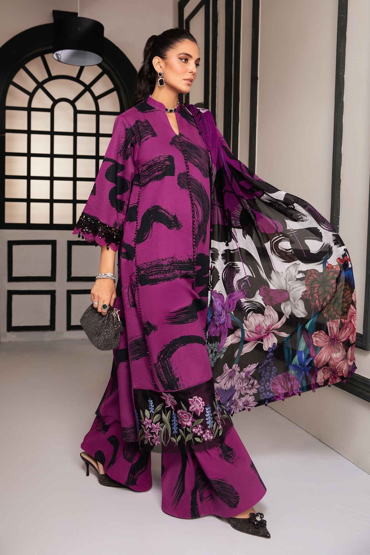 Maria.B | M Print Eid Edit | MPT-2205-B -  Maria B Luxury -  Agha Fabrics