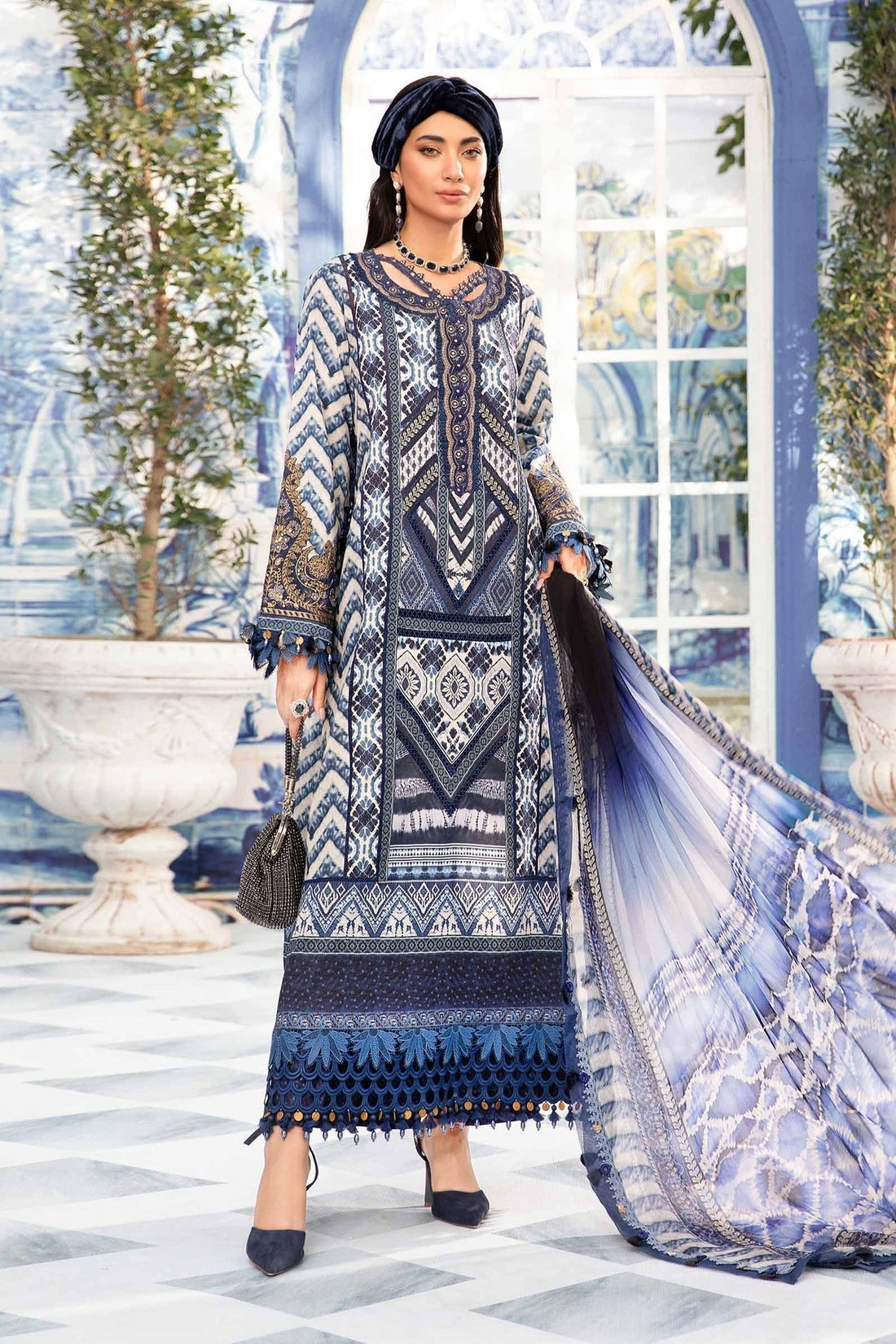 Maria.B | M Print Eid Edit | MPT-2208-B -  Maria B Luxury -  Agha Fabrics