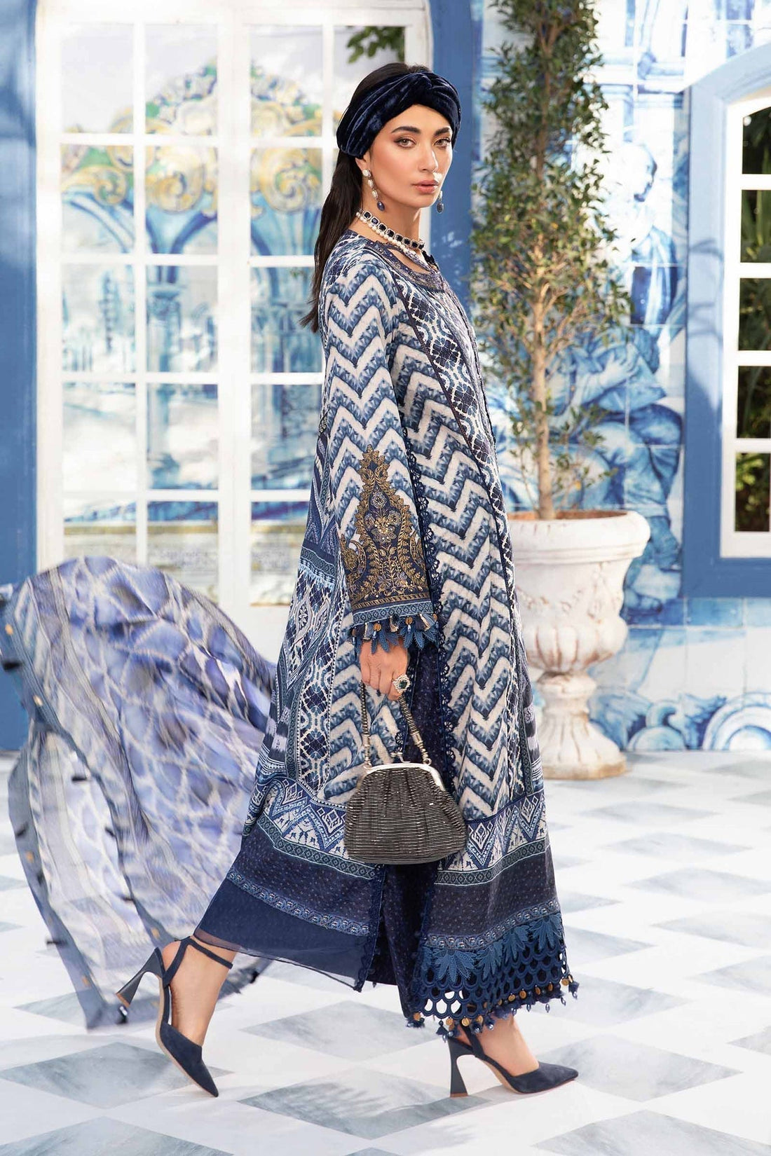 Maria.B | M Print Eid Edit | MPT-2208-B -  Maria B Luxury -  Agha Fabrics