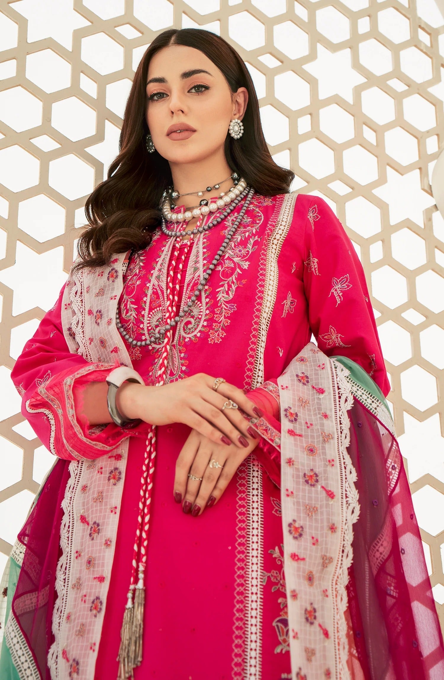 Lawn Collection - Maryum N Maria - Amaya - Fuchsia Reverie (MLFD-115)