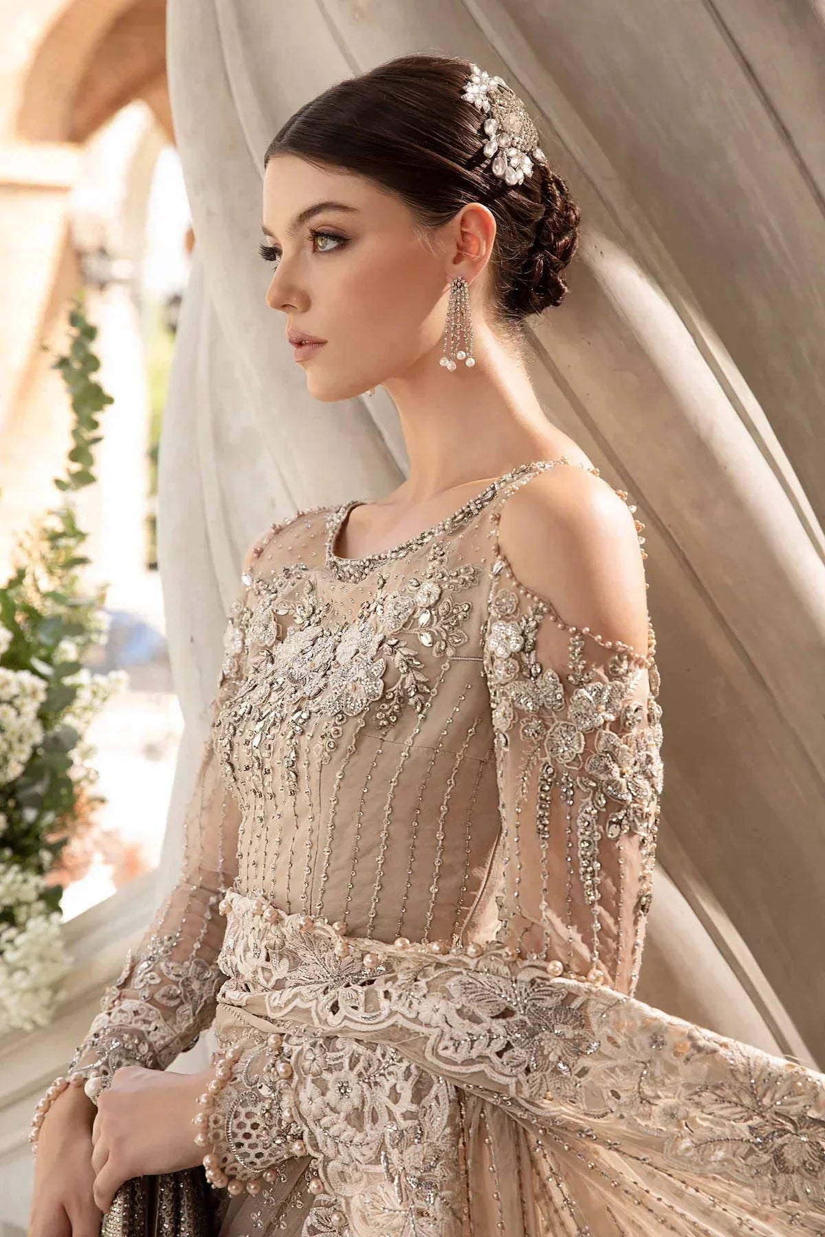 Maria B | Mbroidered Fabrics 2024 | BD-2801 -  Maria B Bridal -  Agha Fabrics