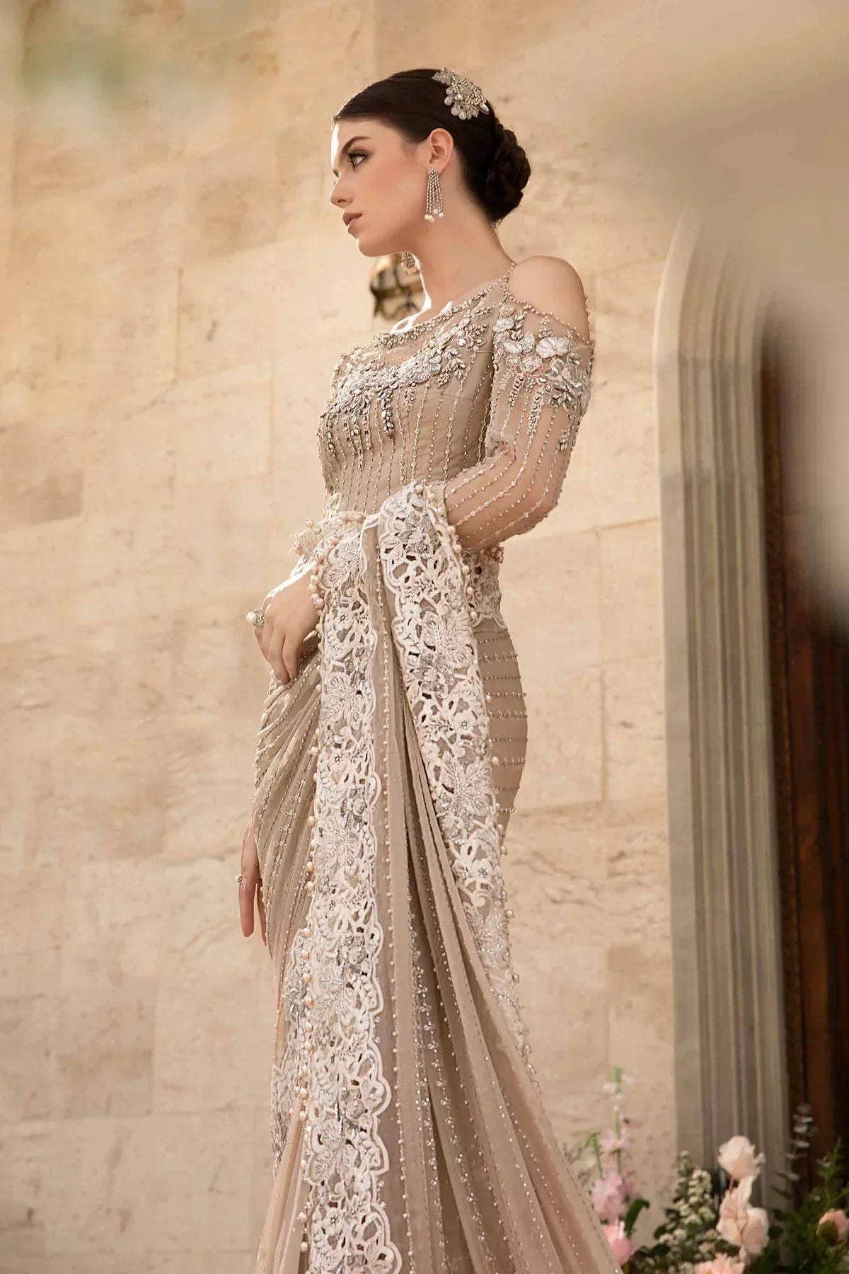Maria B | Mbroidered Fabrics 2024 | BD-2801 -  Maria B Bridal -  Agha Fabrics