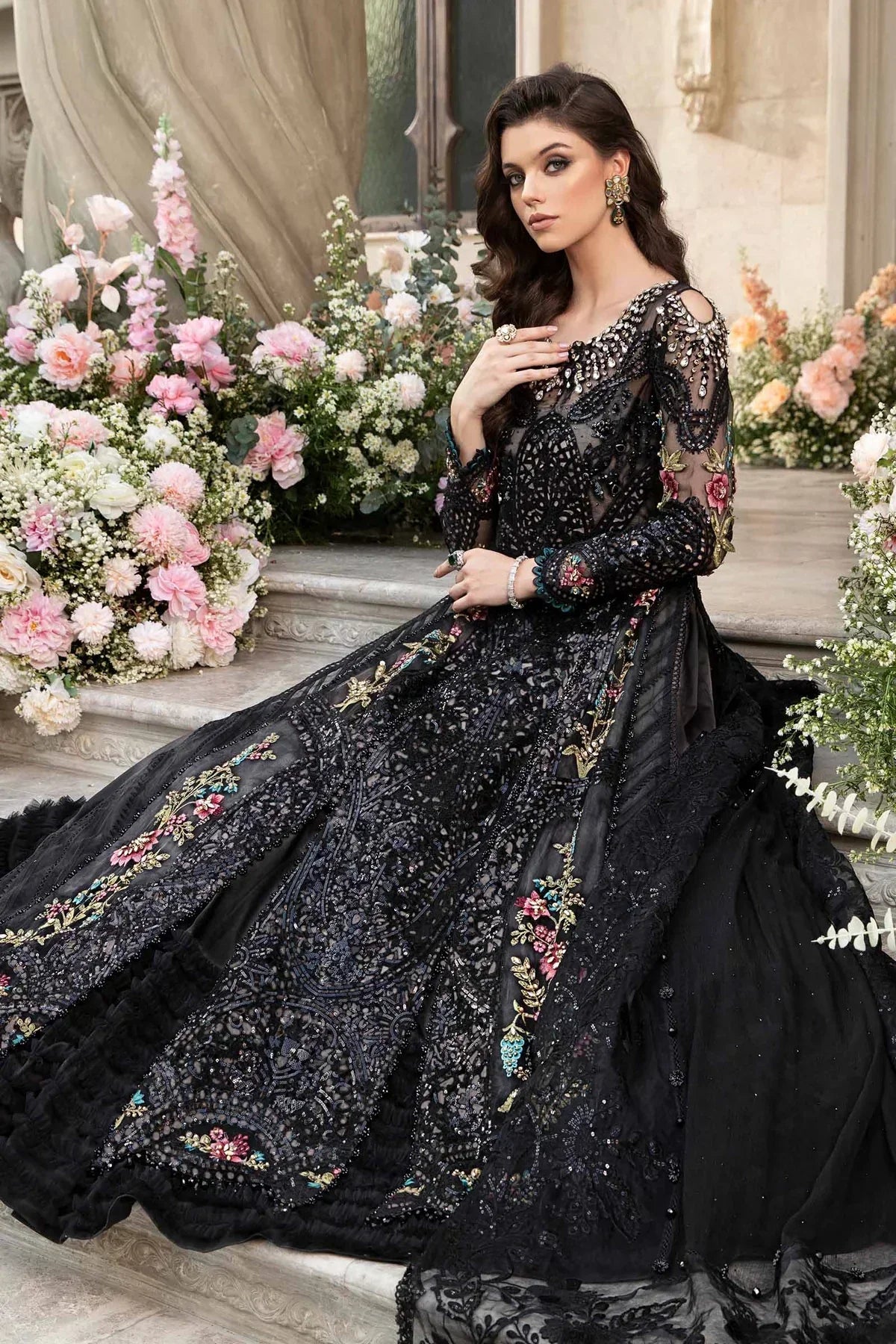 Maria B | Mbroidered Fabrics 2024 | BD-2802 -  Maria B Bridal -  Agha Fabrics