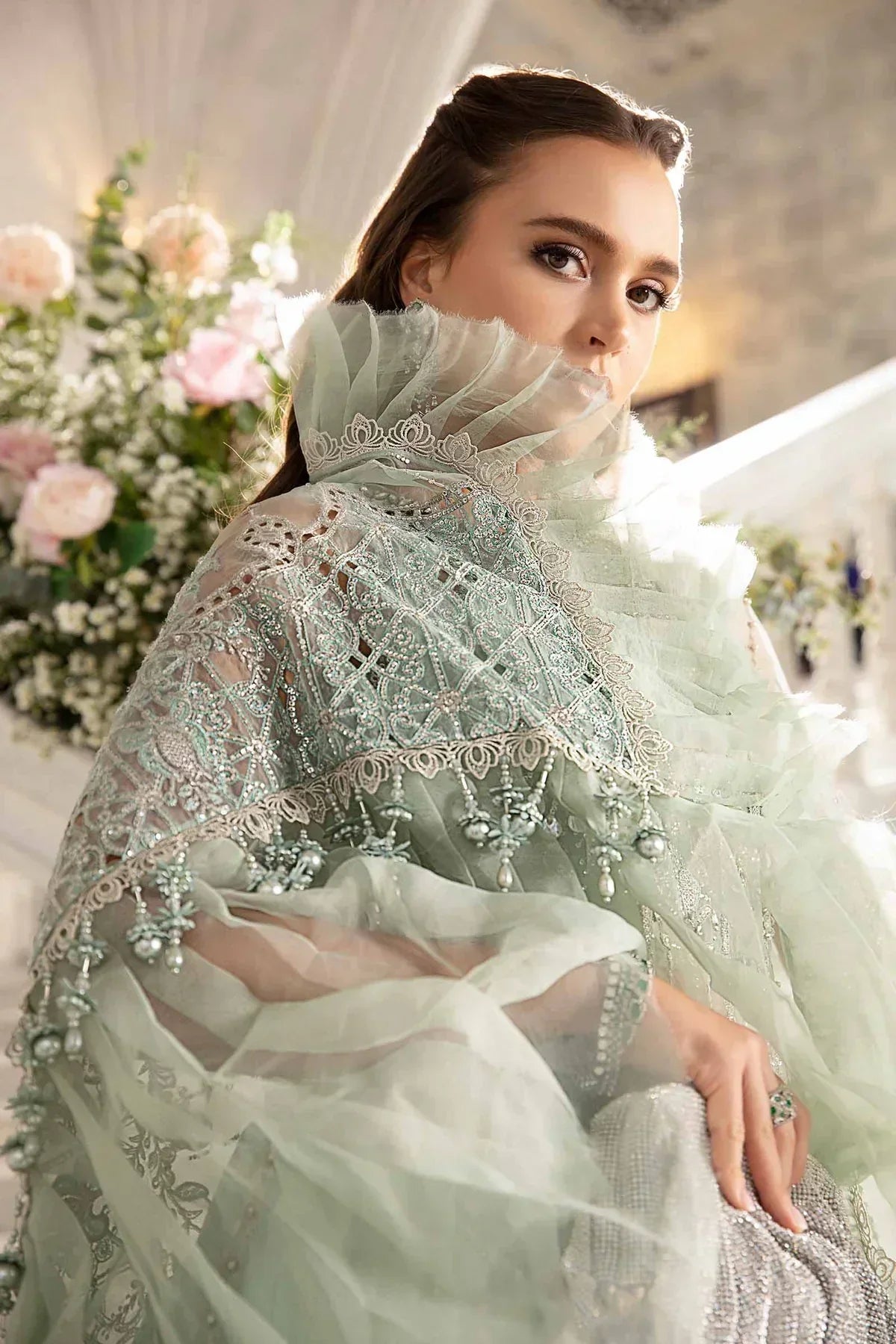 Maria B | Mbroidered Fabrics 2024 | BD-2803 -  Maria B Bridal -  Agha Fabrics