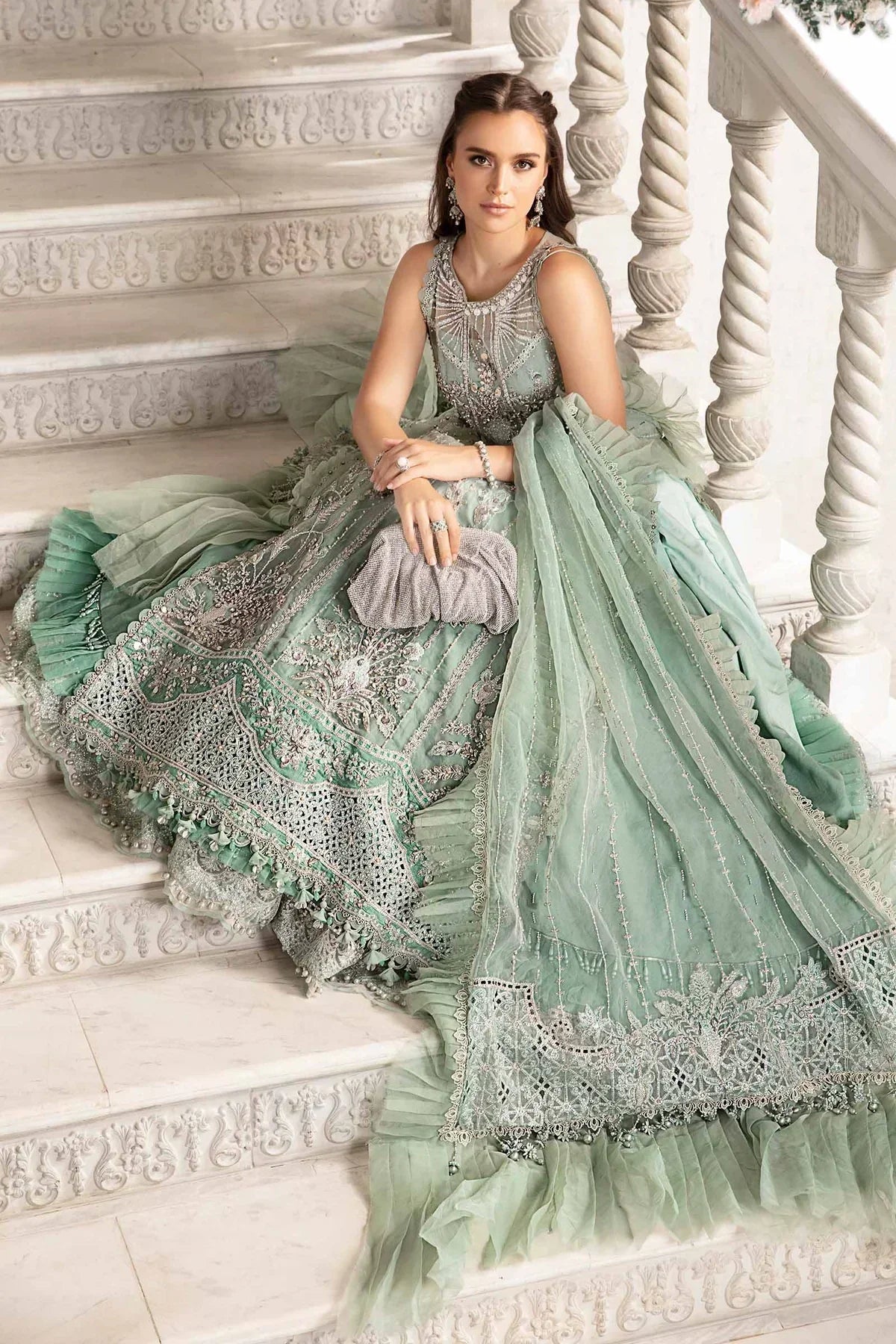 Maria B | Mbroidered Fabrics 2024 | BD-2803 -  Maria B Bridal -  Agha Fabrics