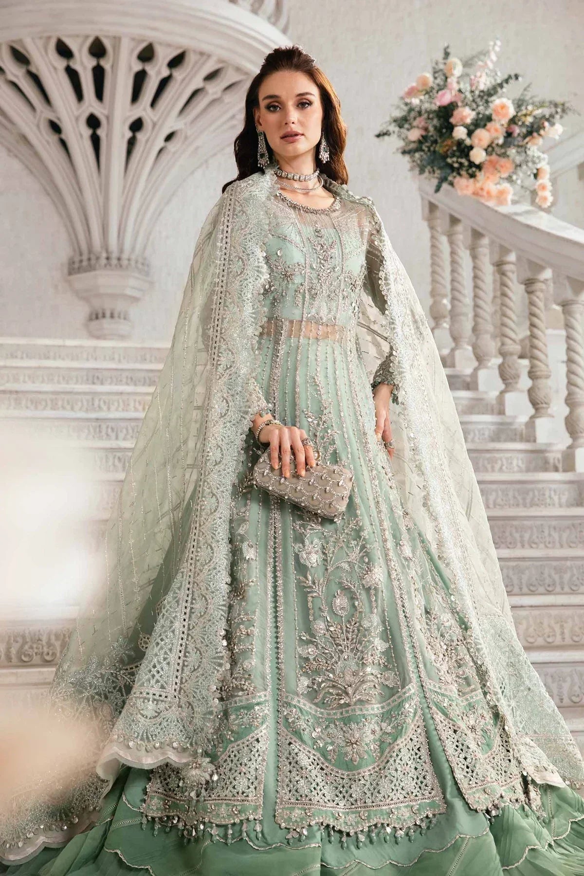 Maria B | Mbroidered Fabrics 2024 | BD-2803 -  Maria B Bridal -  Agha Fabrics
