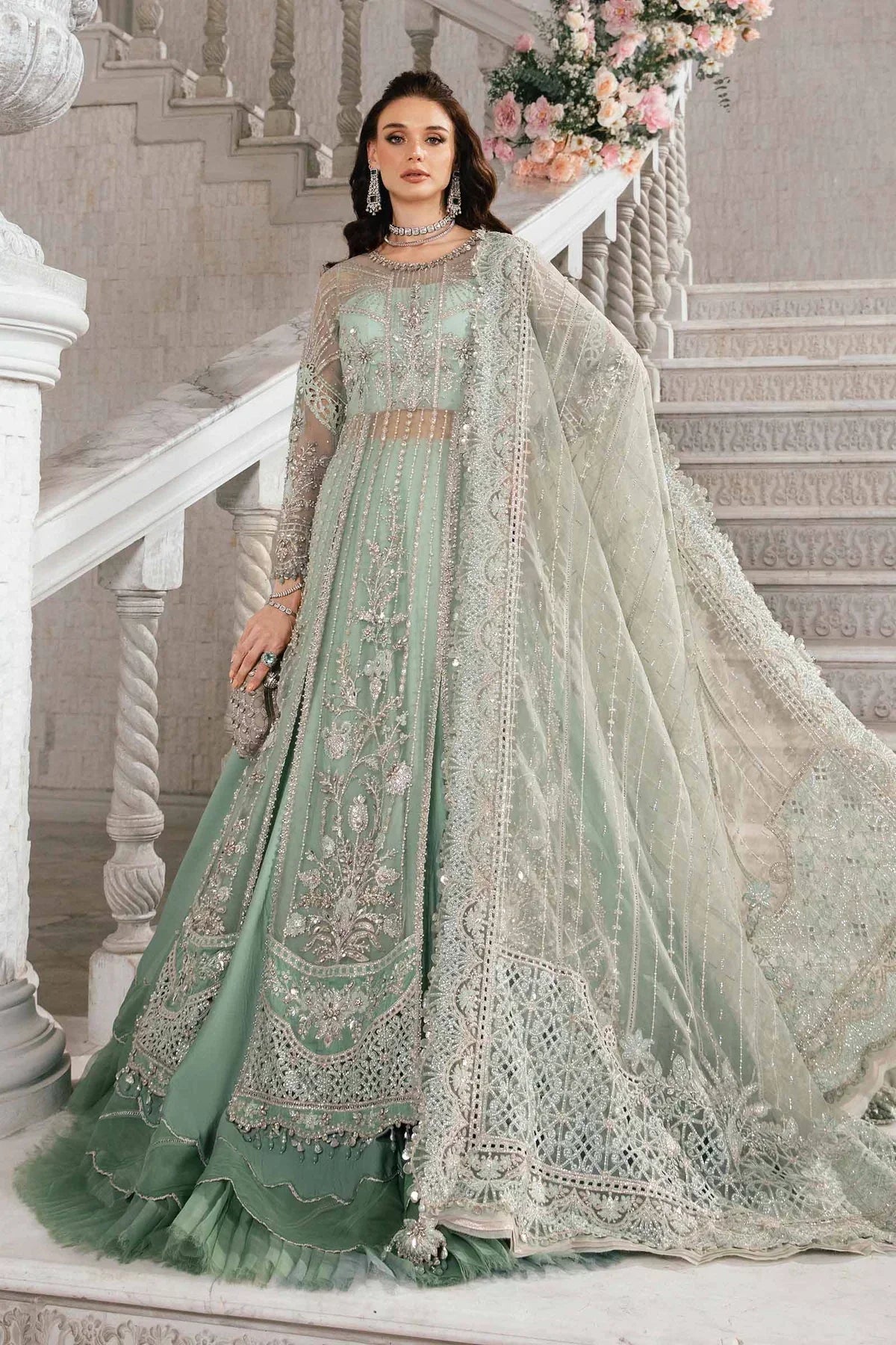 Maria B | Mbroidered Fabrics 2024 | BD-2803 -  Maria B Bridal -  Agha Fabrics