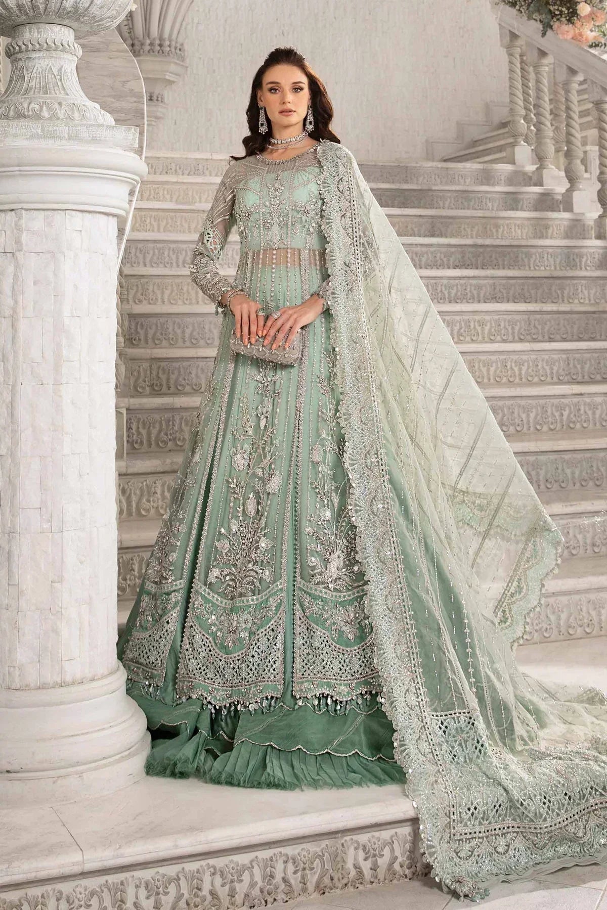 Maria B | Mbroidered Fabrics 2024 | BD-2803 -  Maria B Bridal -  Agha Fabrics