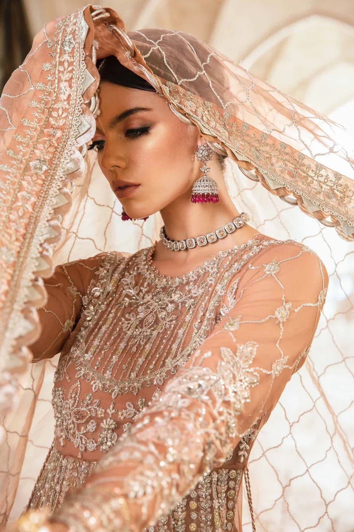 Maria B | Mbroidered Fabrics 2024 | BD-2804 -  Maria B Bridal -  Agha Fabrics
