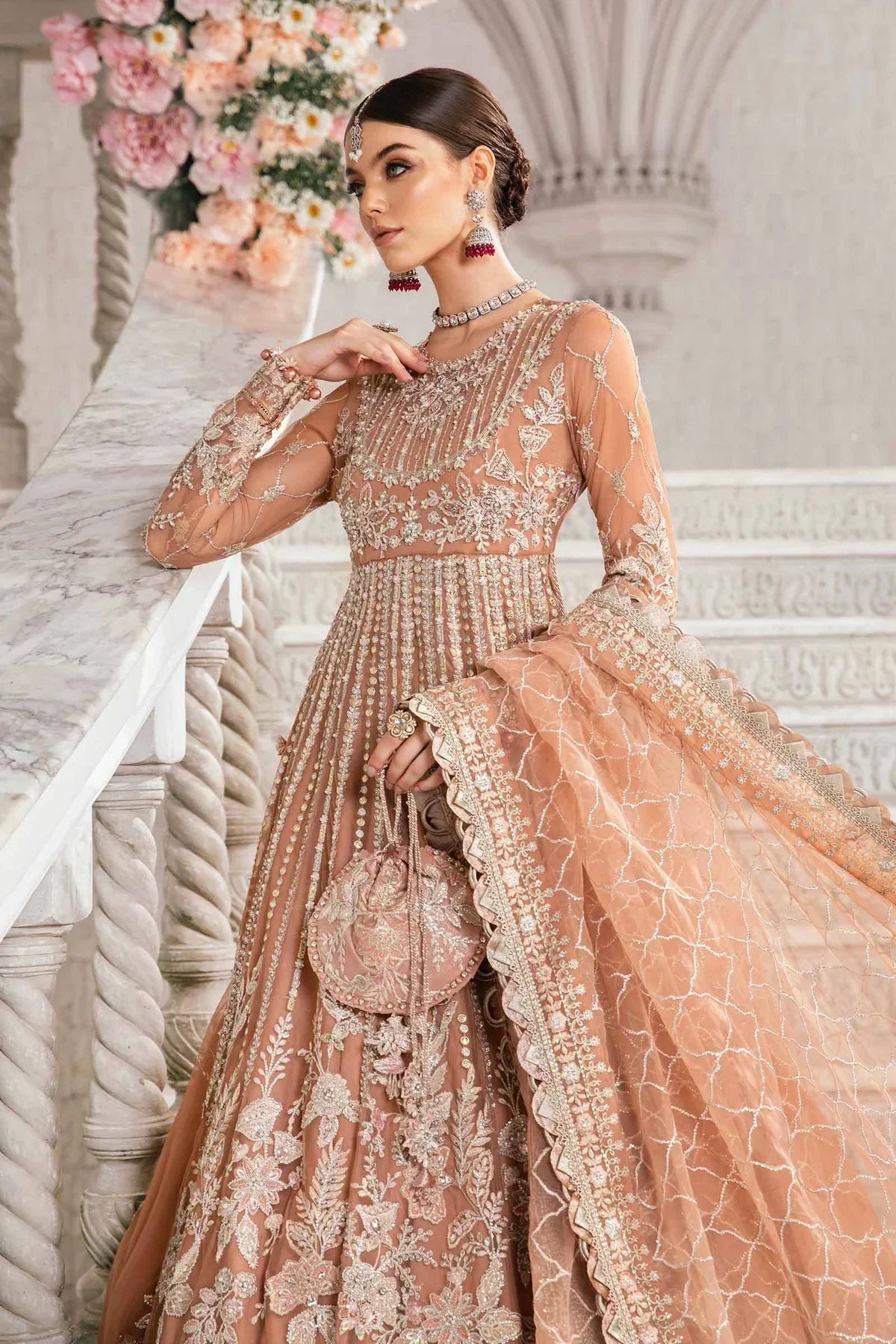 Maria B | Mbroidered Fabrics 2024 | BD-2804 -  Maria B Bridal -  Agha Fabrics