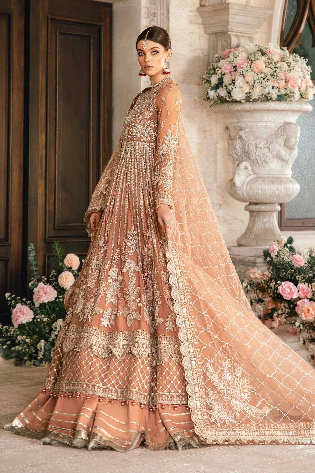 Maria B | Mbroidered Fabrics 2024 | BD-2804 -  Maria B Bridal -  Agha Fabrics
