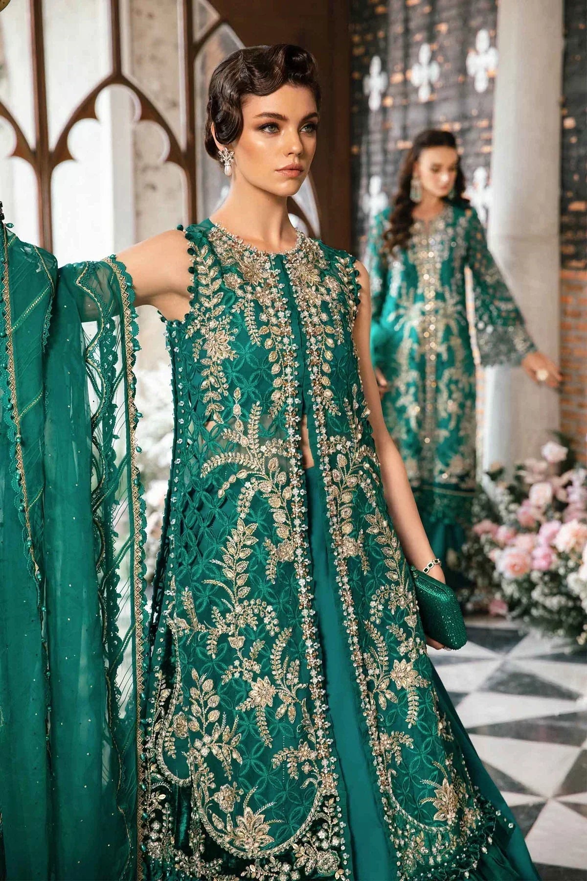 Maria B | Mbroidered Fabrics 2024 | BD-2806 -  Maria B Bridal -  Agha Fabrics