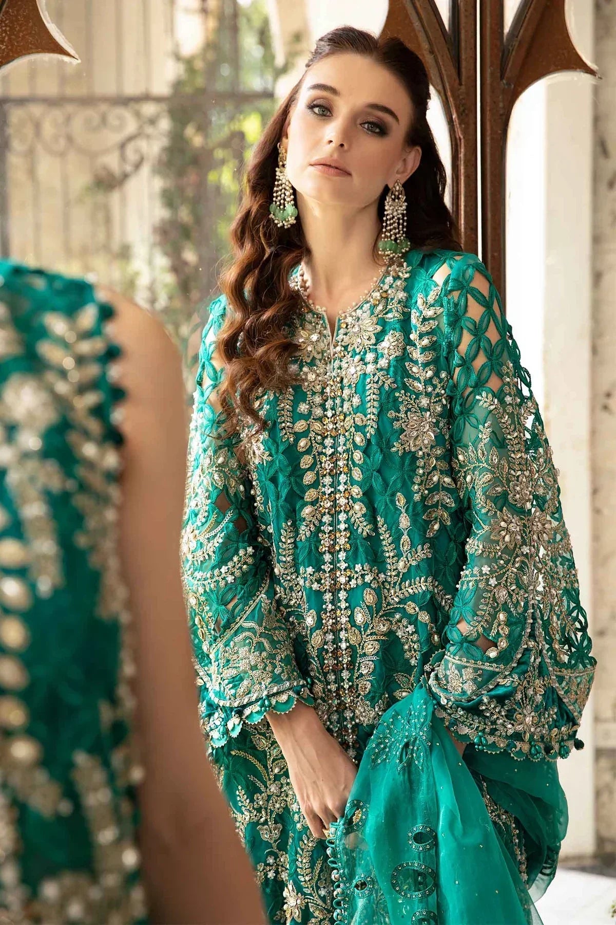 Maria B | Mbroidered Fabrics 2024 | BD-2806 -  Maria B Bridal -  Agha Fabrics