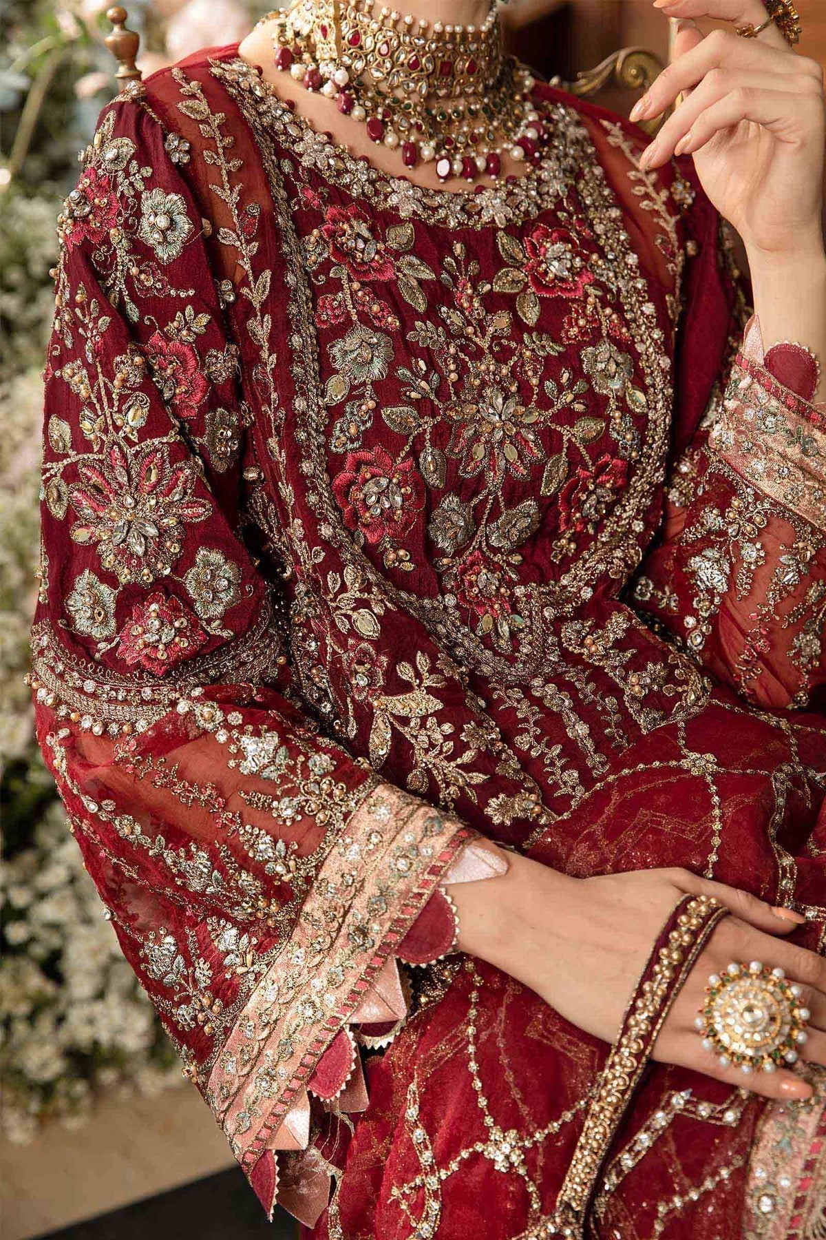 Maria B | Mbroidered Fabrics 2024 | BD-2807 -  Maria B Bridal -  Agha Fabrics