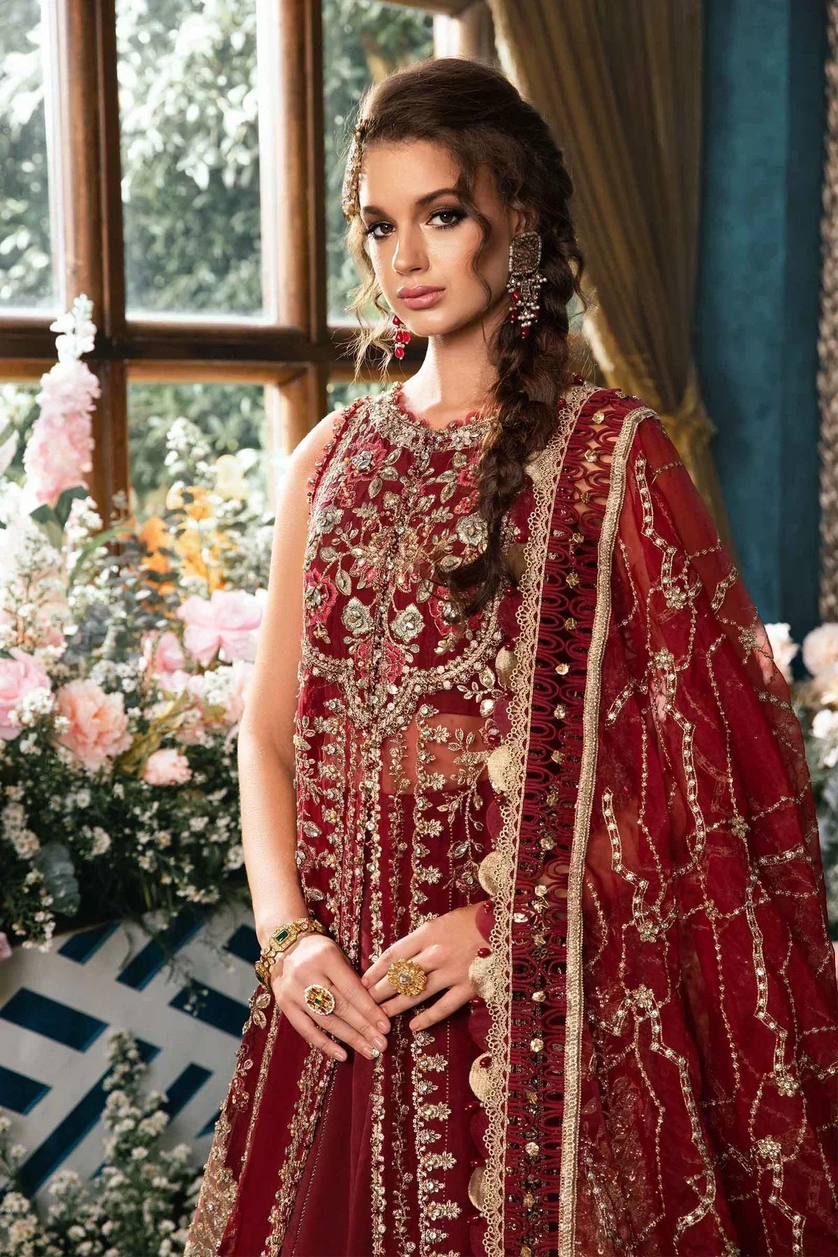 Maria B | Mbroidered Fabrics 2024 | BD-2807 -  Maria B Bridal -  Agha Fabrics