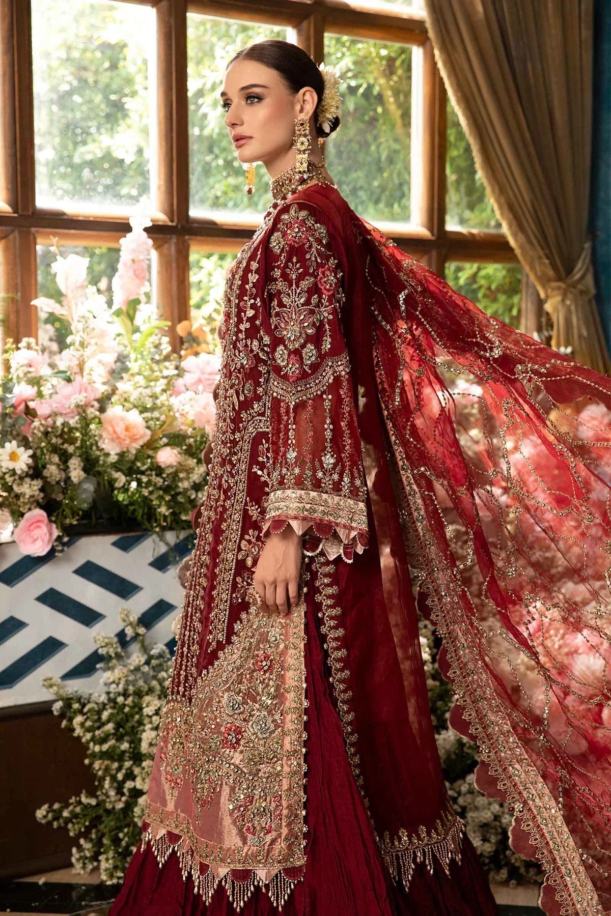 Maria B | Mbroidered Fabrics 2024 | BD-2807 -  Maria B Bridal -  Agha Fabrics