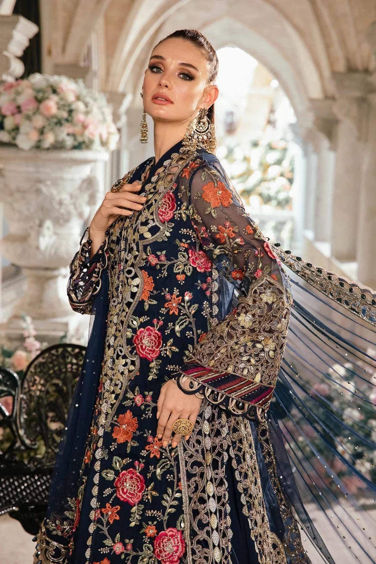 Maria B | Mbroidered Fabrics 2024 | BD-2808 -  Maria B Bridal -  Agha Fabrics