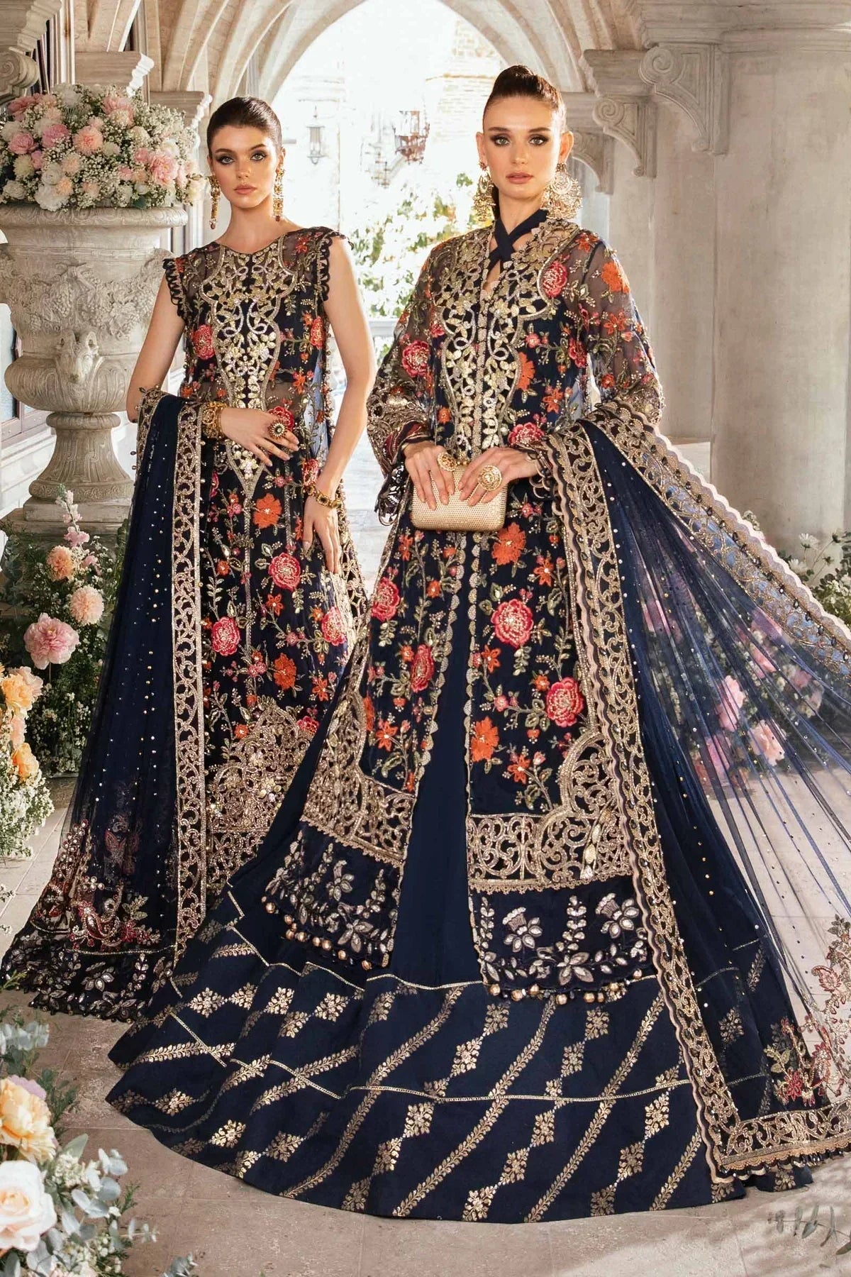 Maria B | Mbroidered Fabrics 2024 | BD-2808 -  Maria B Bridal -  Agha Fabrics