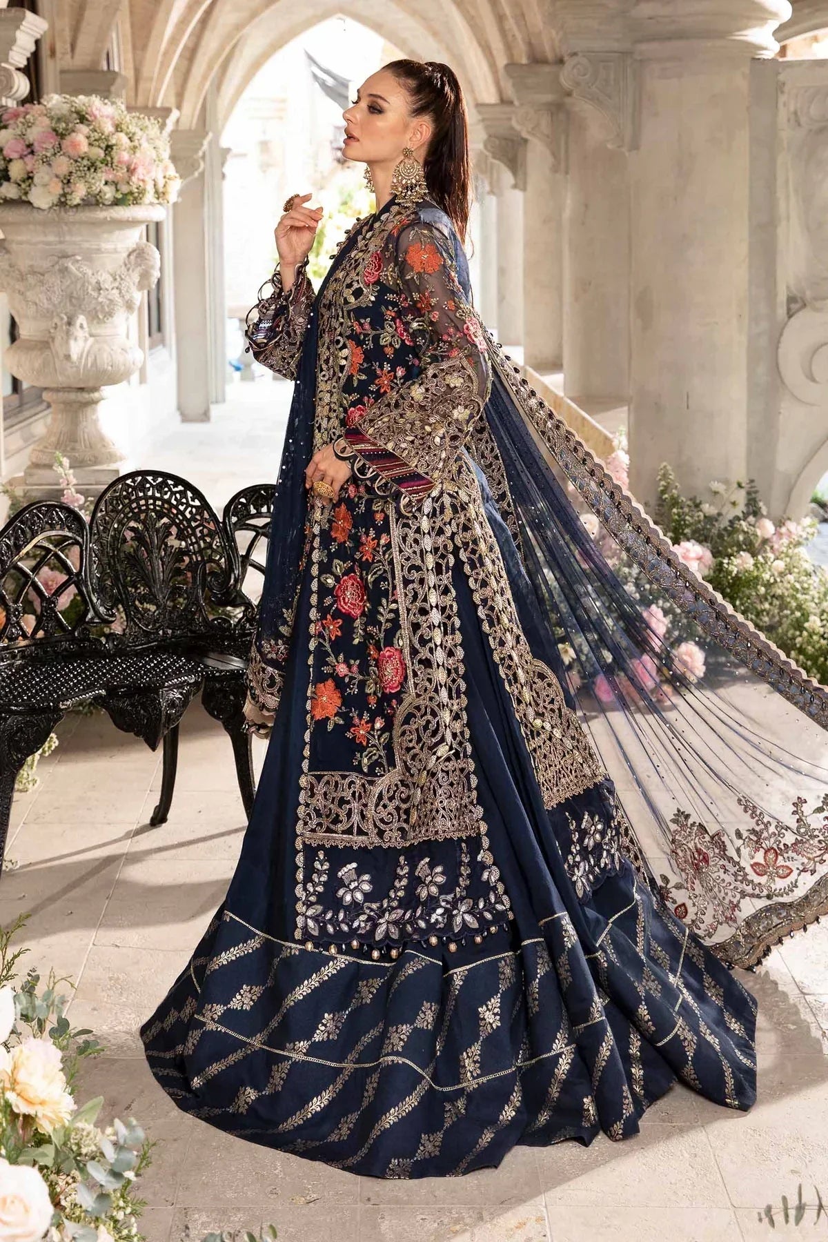 Maria B | Mbroidered Fabrics 2024 | BD-2808 -  Maria B Bridal -  Agha Fabrics