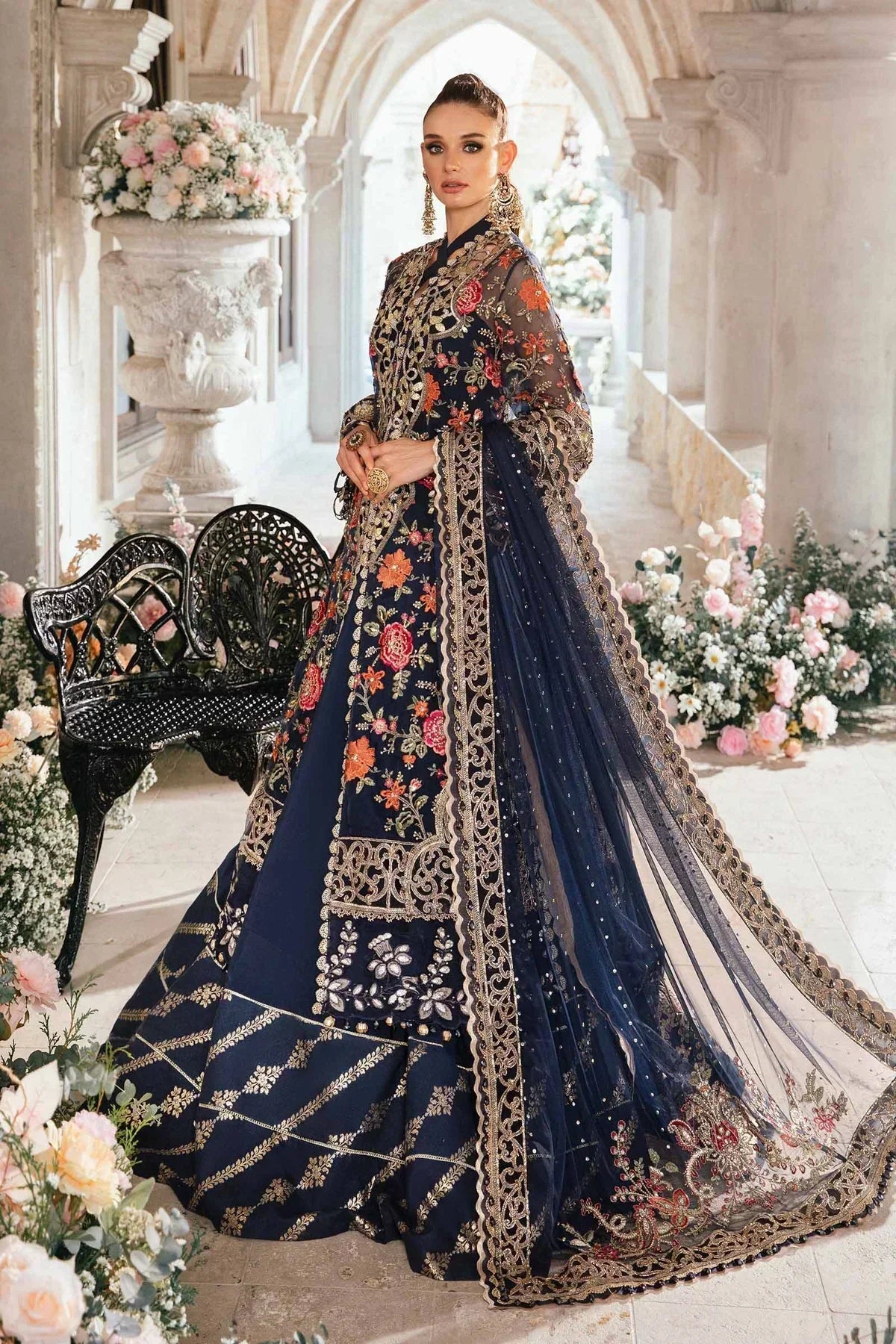Maria B | Mbroidered Fabrics 2024 | BD-2808 -  Maria B Bridal -  Agha Fabrics
