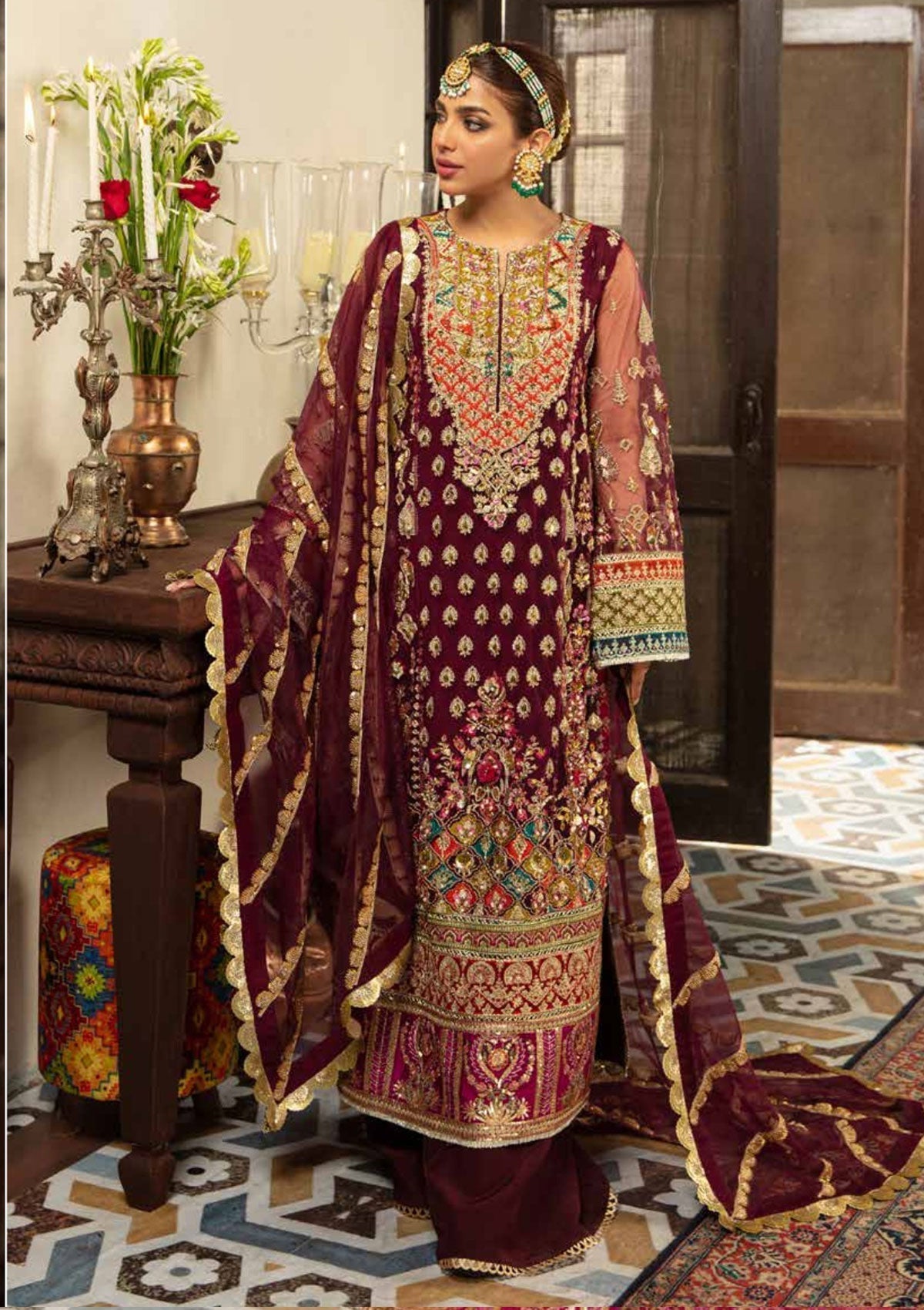 Formal Dress - Maryam Hussain - Gulab - Wedding - Zeenia - Official Maryam Hussain - Agha Fabrics UK