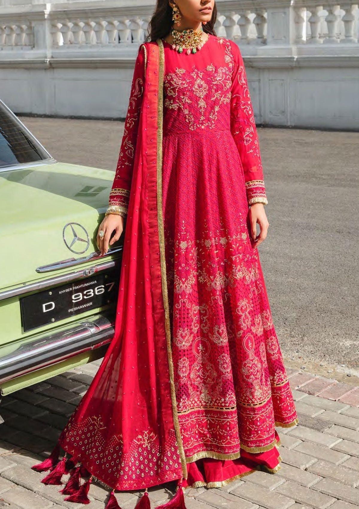 Formal Dress - Salitex - Retro Luxury Chiffon - HC#00040 (Dazzle De Rouge)