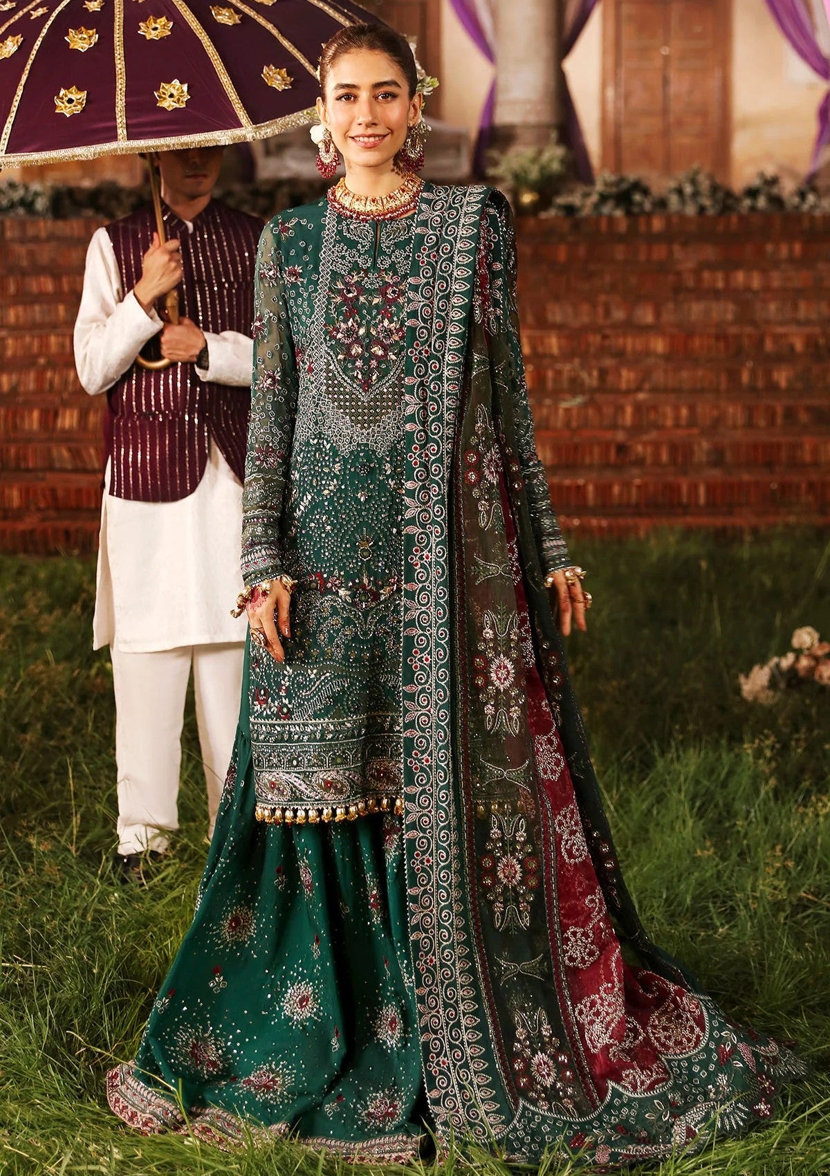 Formal Collection - Nureh - Jhoomro - NJ24#68 - SHADMANI - Official Nureh - Agha Fabrics UK