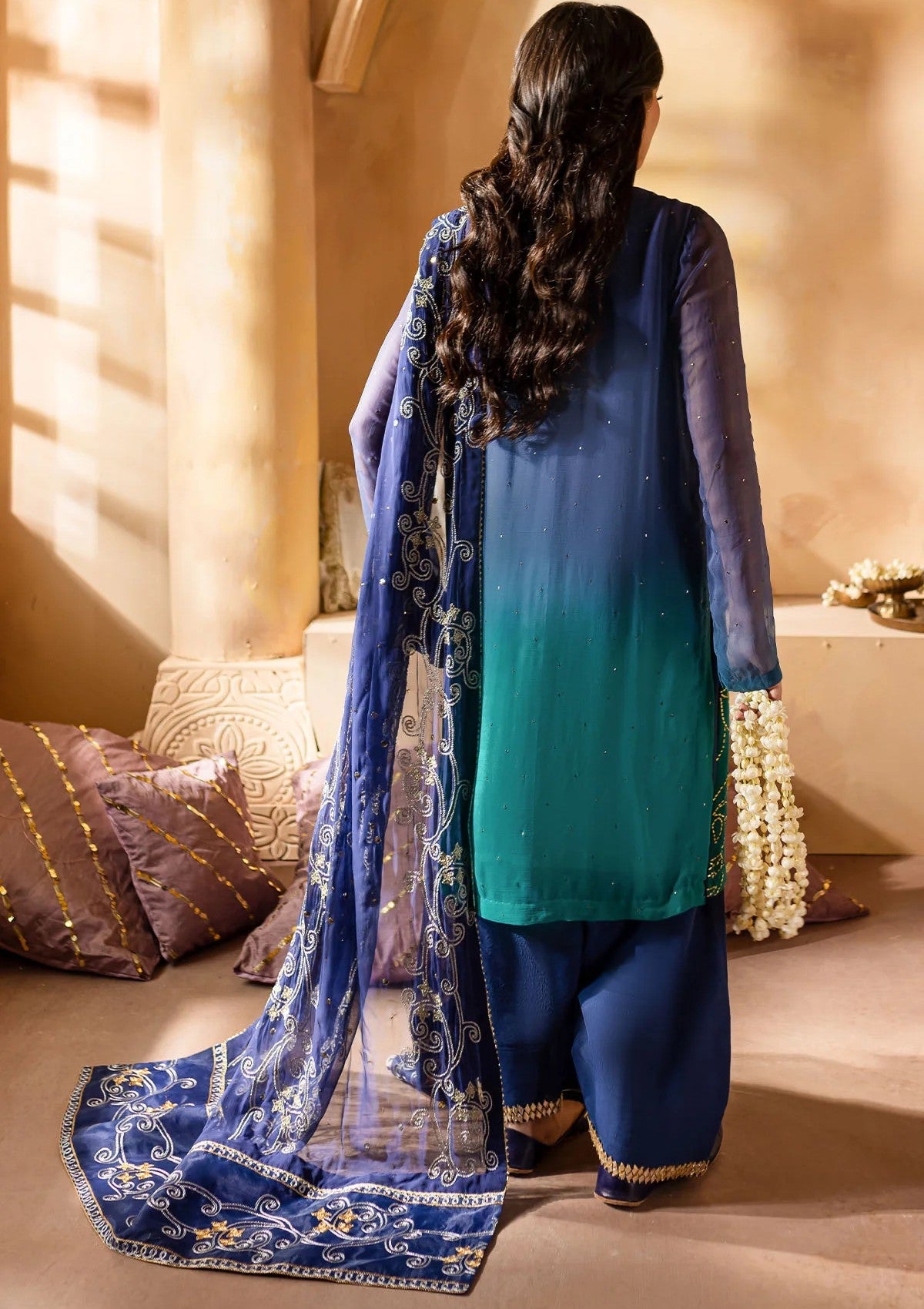 Formal Collection - Nureh - Mukeshkari - Chiffon - NMC24#03 - Official Nureh - Agha Fabrics UK