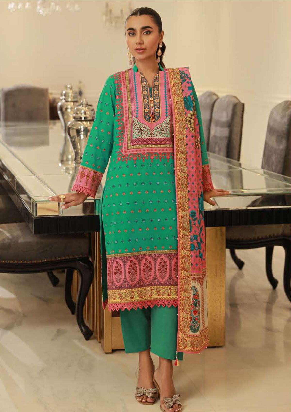 Lawn Collection - Asim Jofa - Prints - Volume 06 - AP24#03 - Official Asim Jofa - Agha Fabrics UK