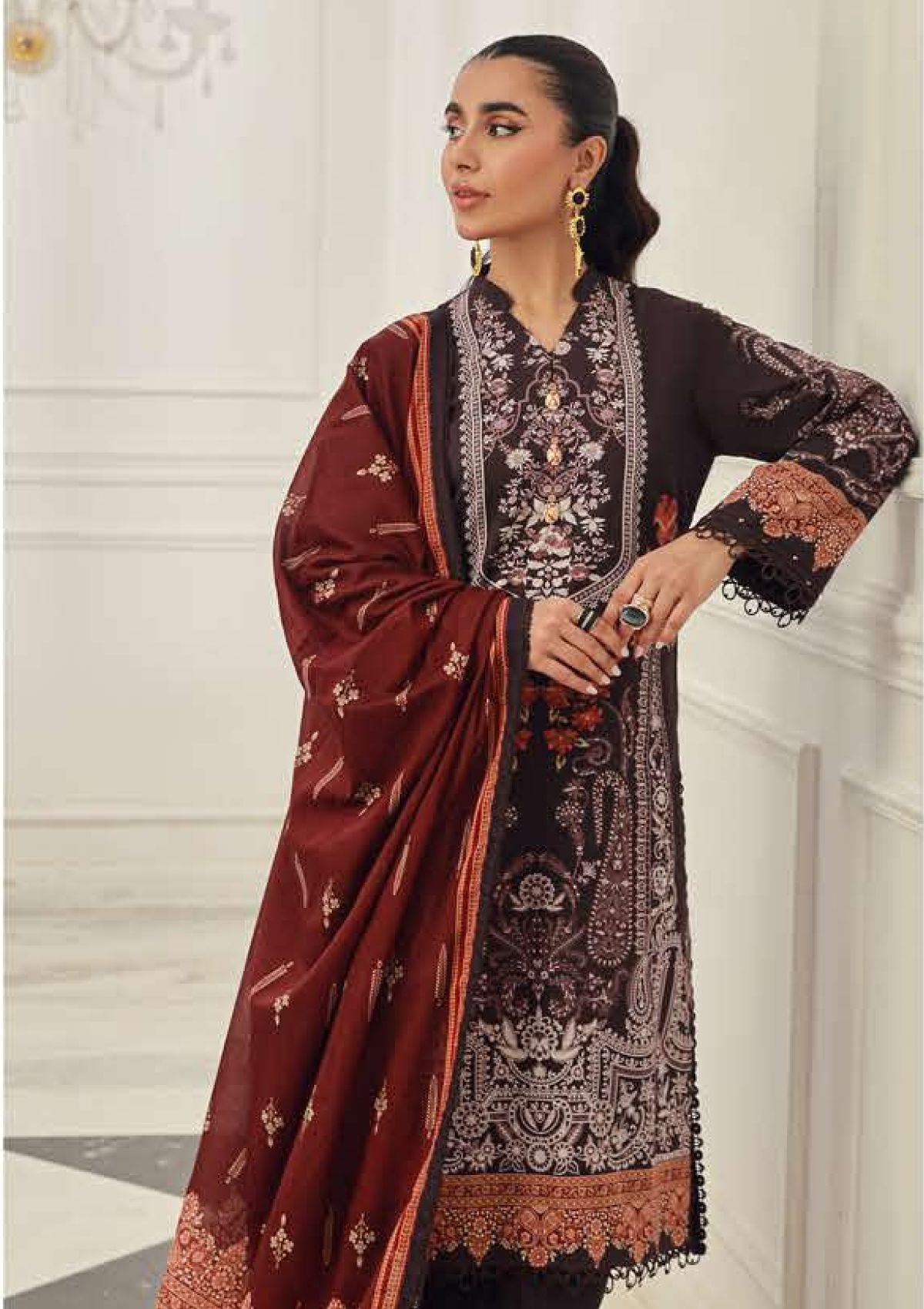 Lawn Collection - Asim Jofa - Prints - Volume 06 - AP24#08 - Official Asim Jofa - Agha Fabrics UK
