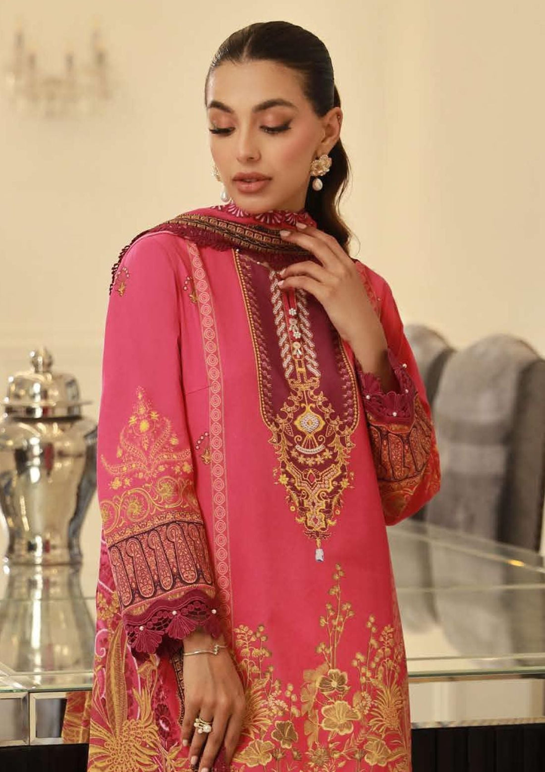 Lawn Collection - Asim Jofa - Prints - Volume 06 - AP24#01 - Official Asim Jofa - Agha Fabrics UK