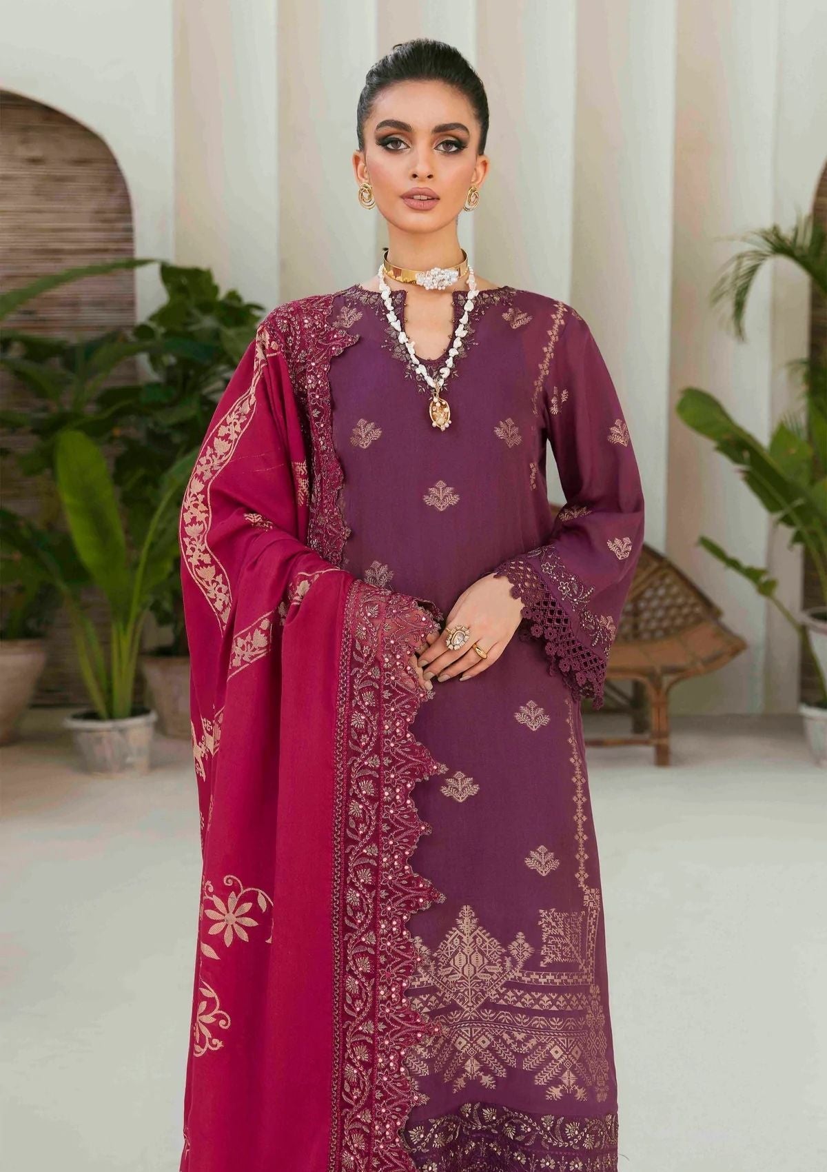 Lawn Collection - Nureh - Maya Jacquard - Cambric - NJ#45