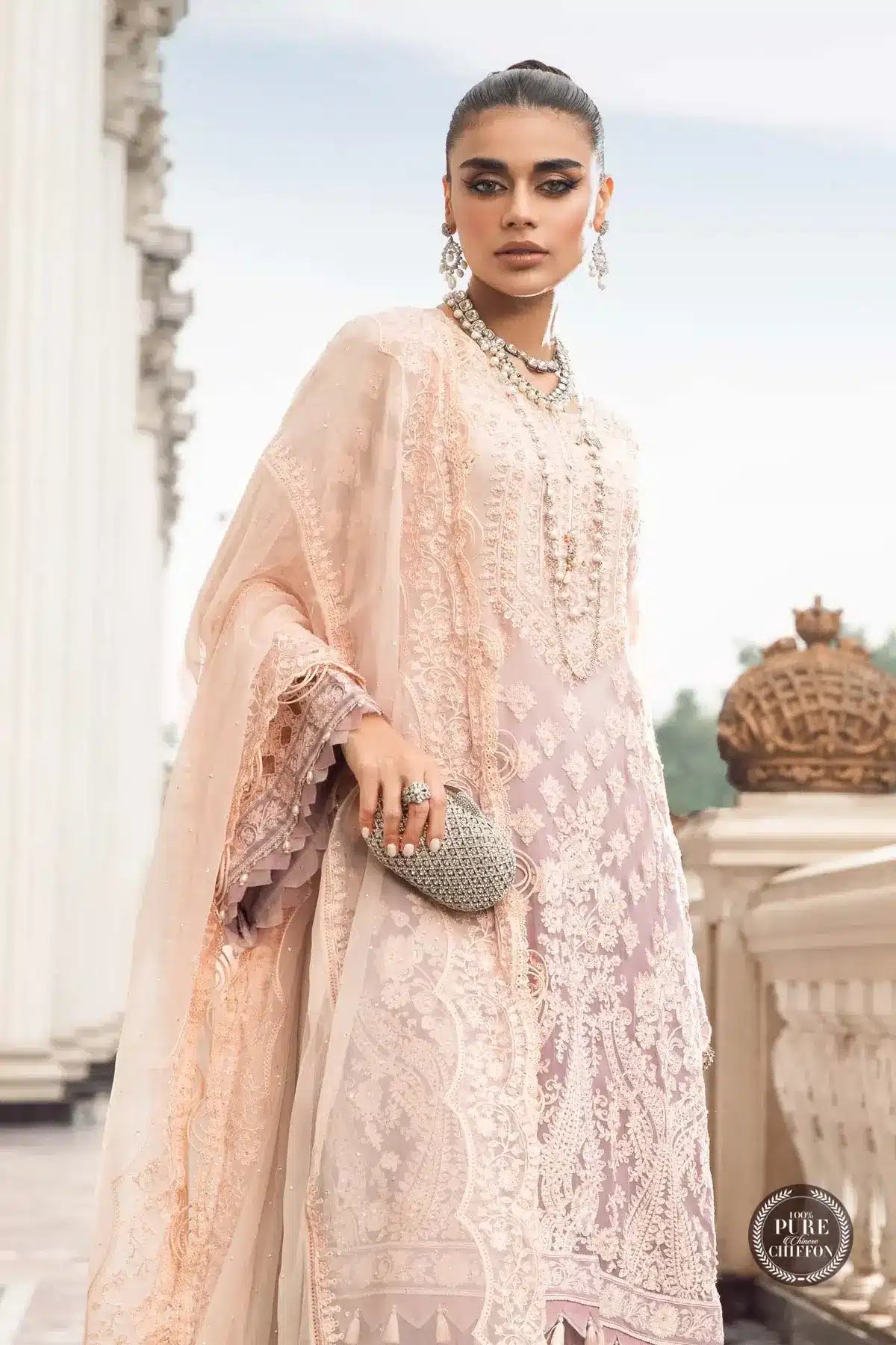 Maria B | Luxury Chiffon Collection | Lilac -  Maria B Formal -  Agha Fabrics