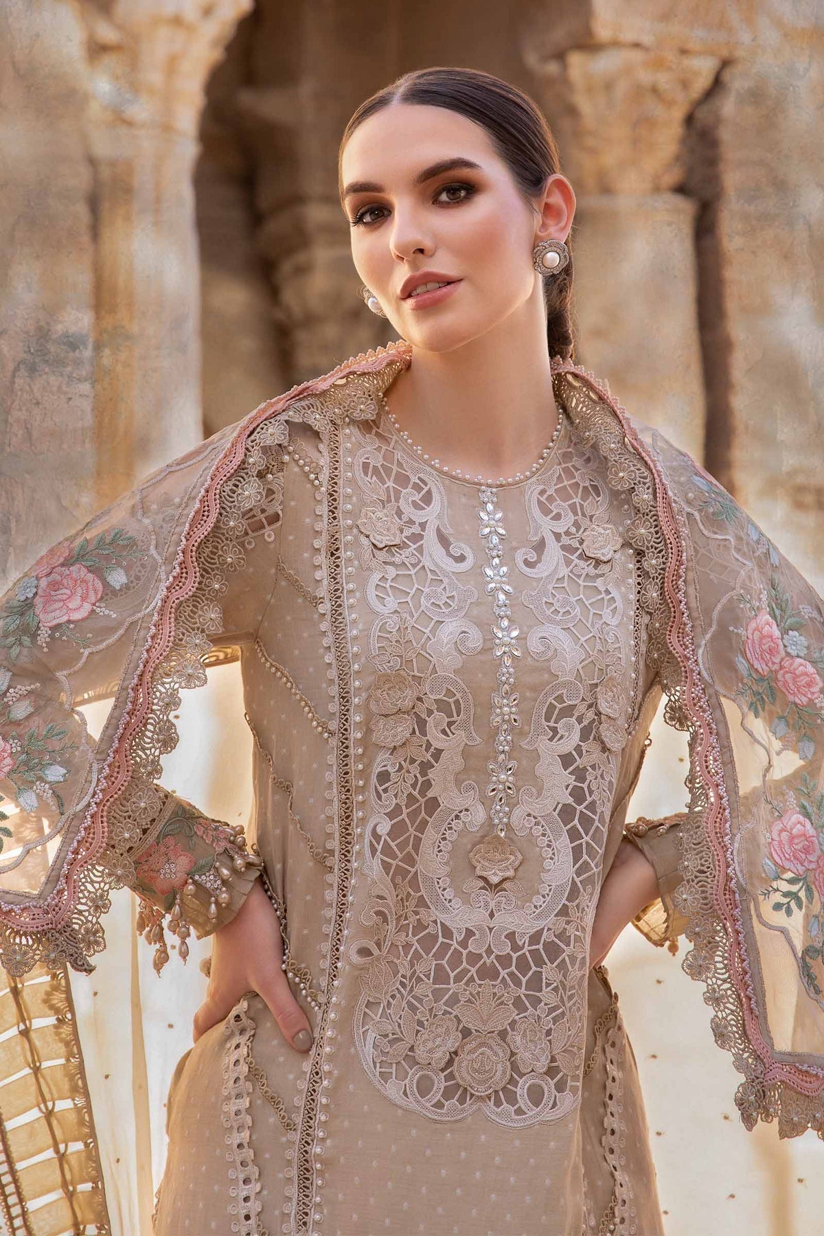 Maria B | Voyage a' Luxe Lawn | D-2410-A -  Maria B Luxury -  Agha Fabrics