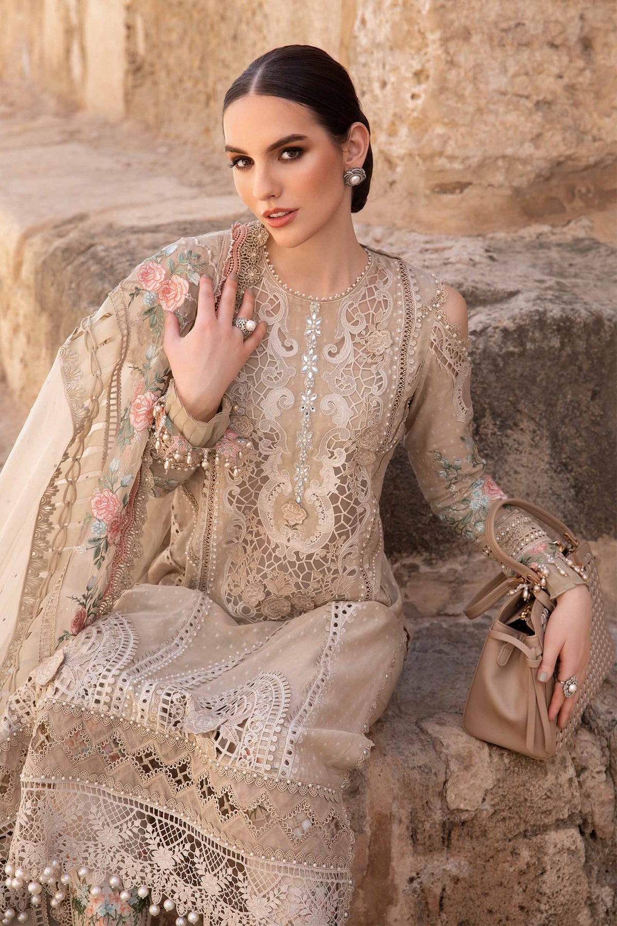 Maria B | Voyage a' Luxe Lawn | D-2410-A -  Maria B Luxury -  Agha Fabrics