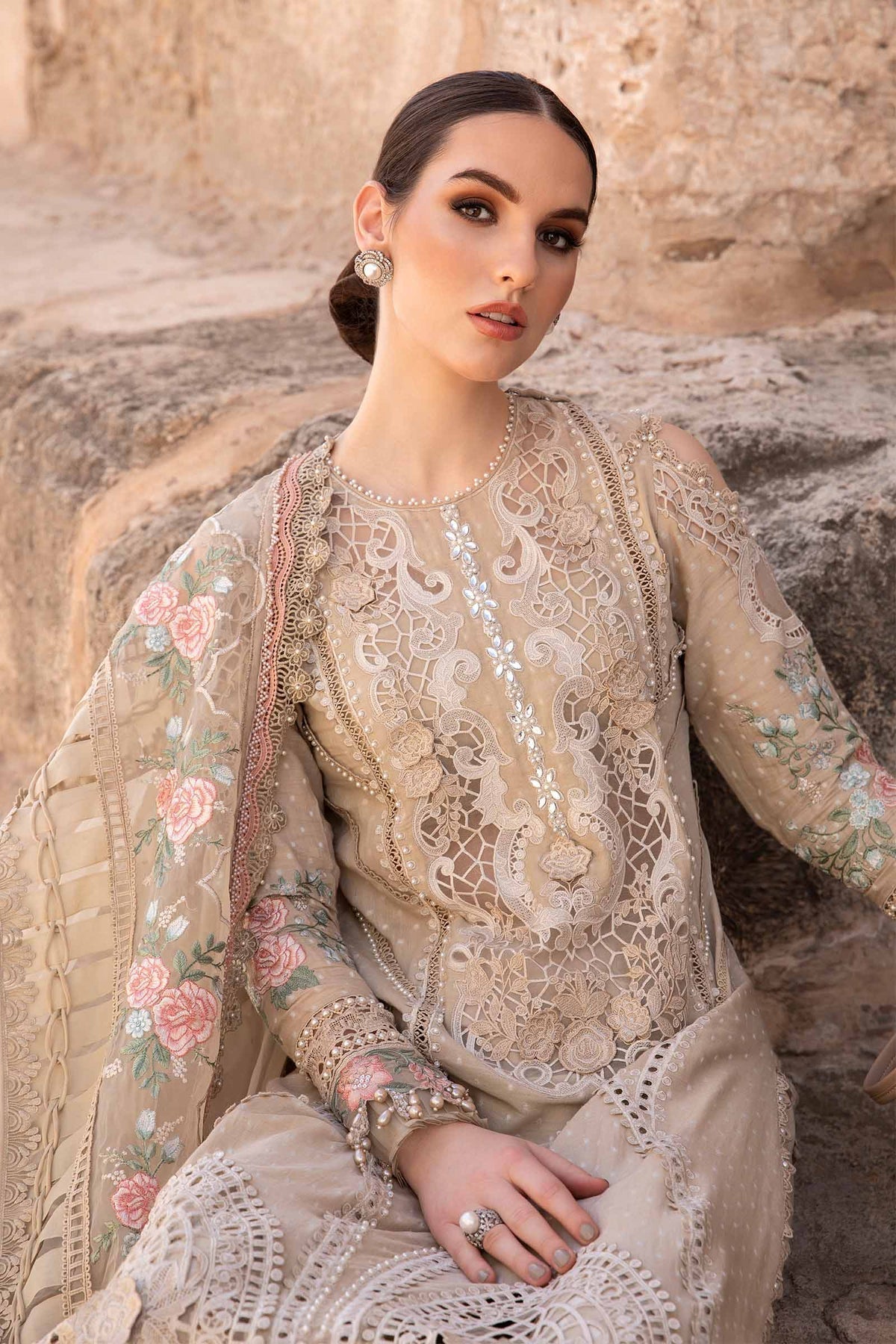 Maria B | Voyage a' Luxe Lawn | D-2410-A -  Maria B Luxury -  Agha Fabrics