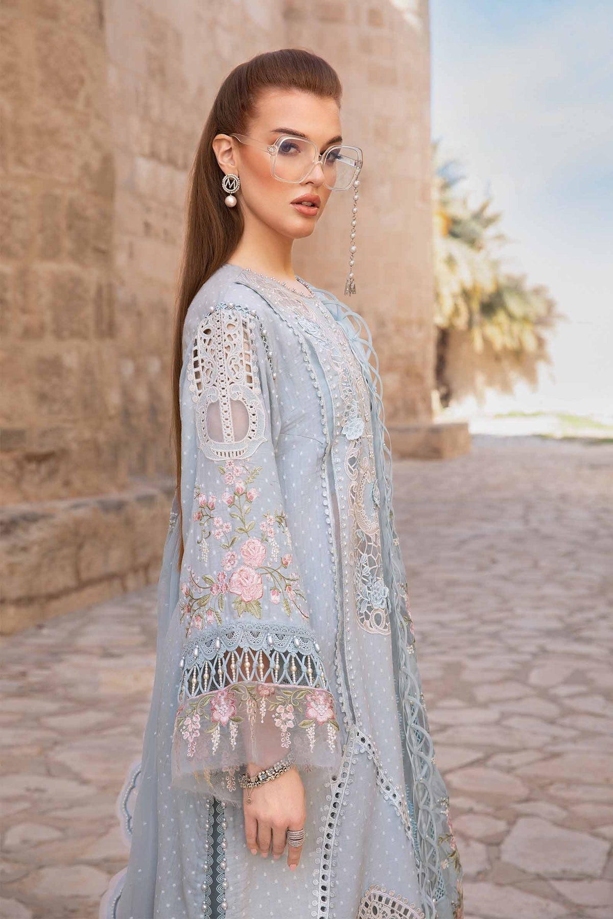 Maria B | Voyage a' Luxe Lawn | D-2410-B -  Maria B Luxury -  Agha Fabrics