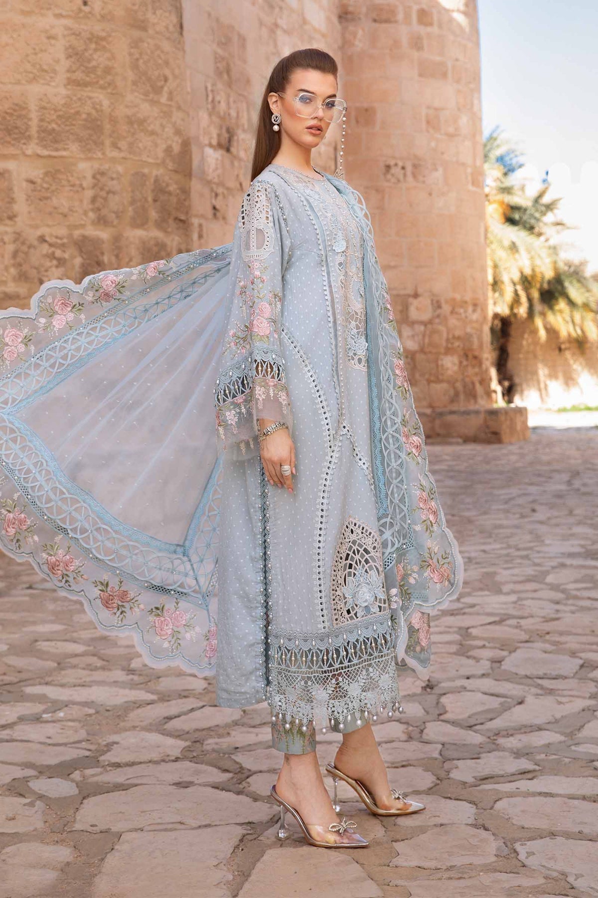 Maria B | Voyage a' Luxe Lawn | D-2410-B -  Maria B Luxury -  Agha Fabrics