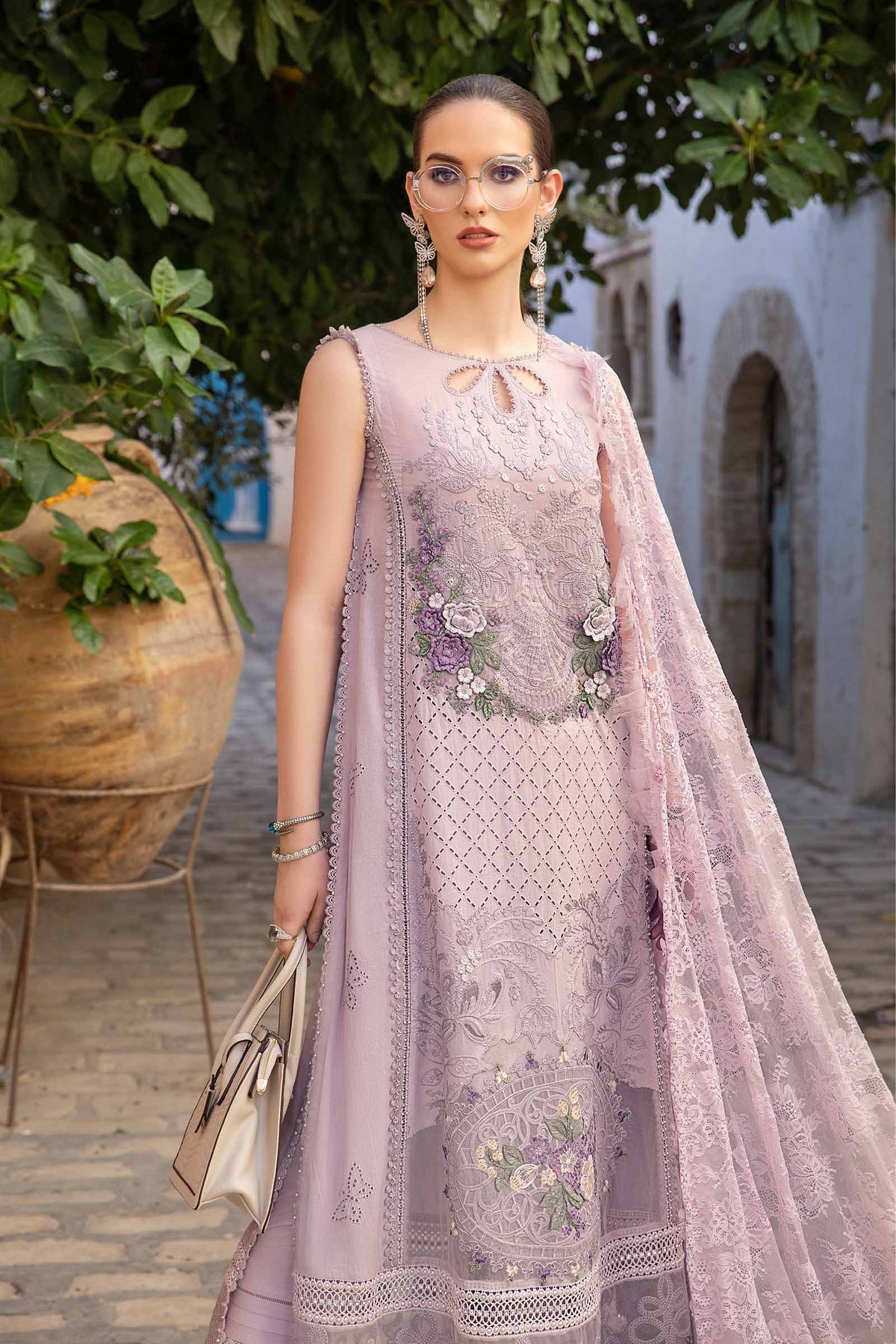 Maria B | Voyage a' Luxe Lawn | D-2411-B -  Maria B Luxury -  Agha Fabrics