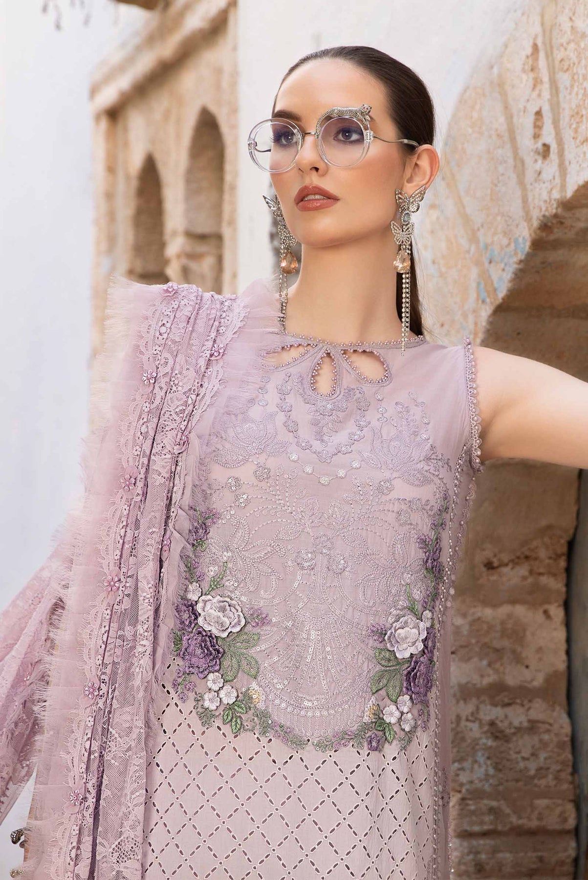 Maria B | Voyage a' Luxe Lawn | D-2411-B -  Maria B Luxury -  Agha Fabrics