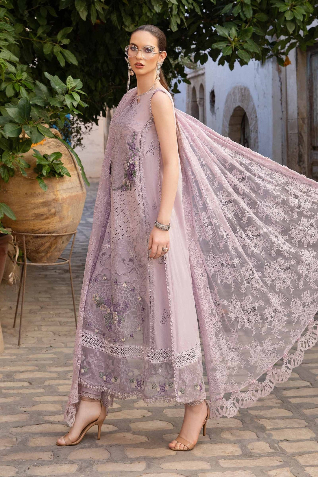 Maria B | Voyage a' Luxe Lawn | D-2411-B -  Maria B Luxury -  Agha Fabrics