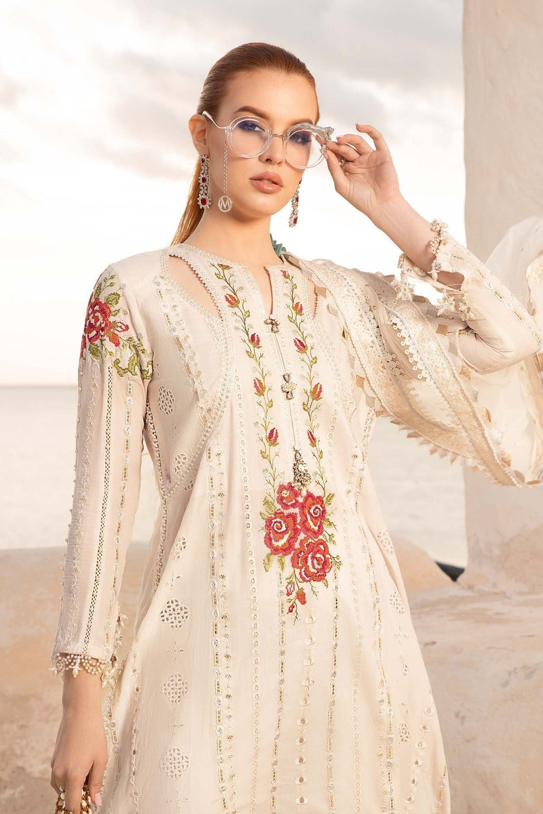Maria B | Voyage a' Luxe Lawn | D-2412-A -  Maria B Luxury -  Agha Fabrics