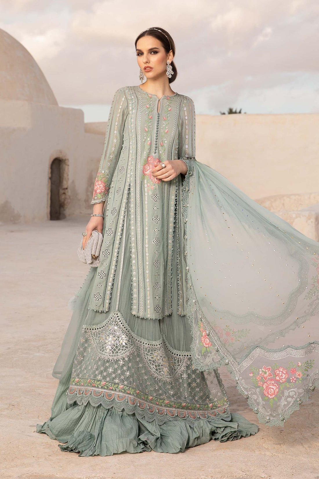 Maria B | Voyage a' Luxe Lawn | D-2412-B -  Maria B Luxury -  Agha Fabrics