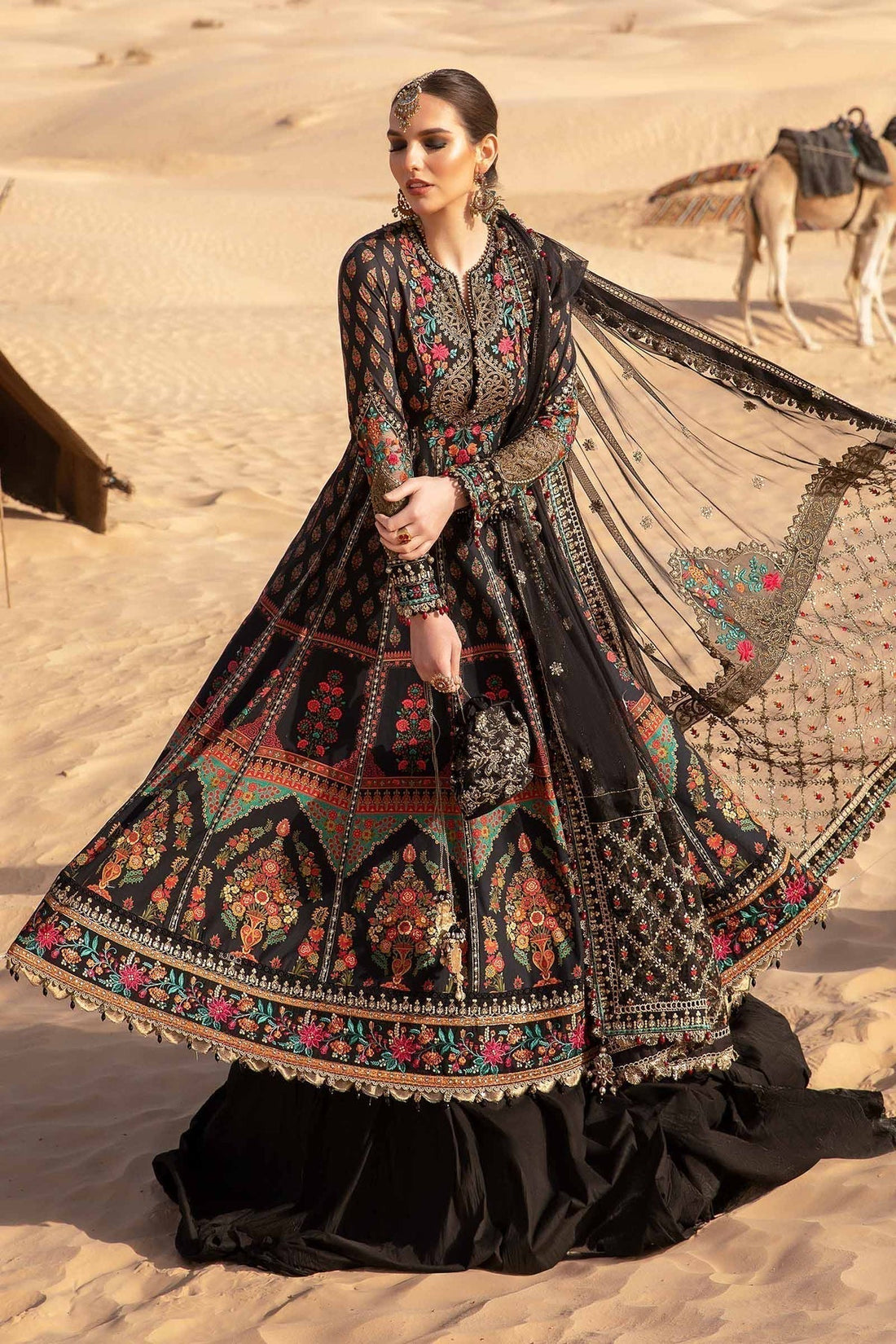 Maria B | Voyage a' Luxe Lawn | D-2413-B -  Maria B Luxury -  Agha Fabrics