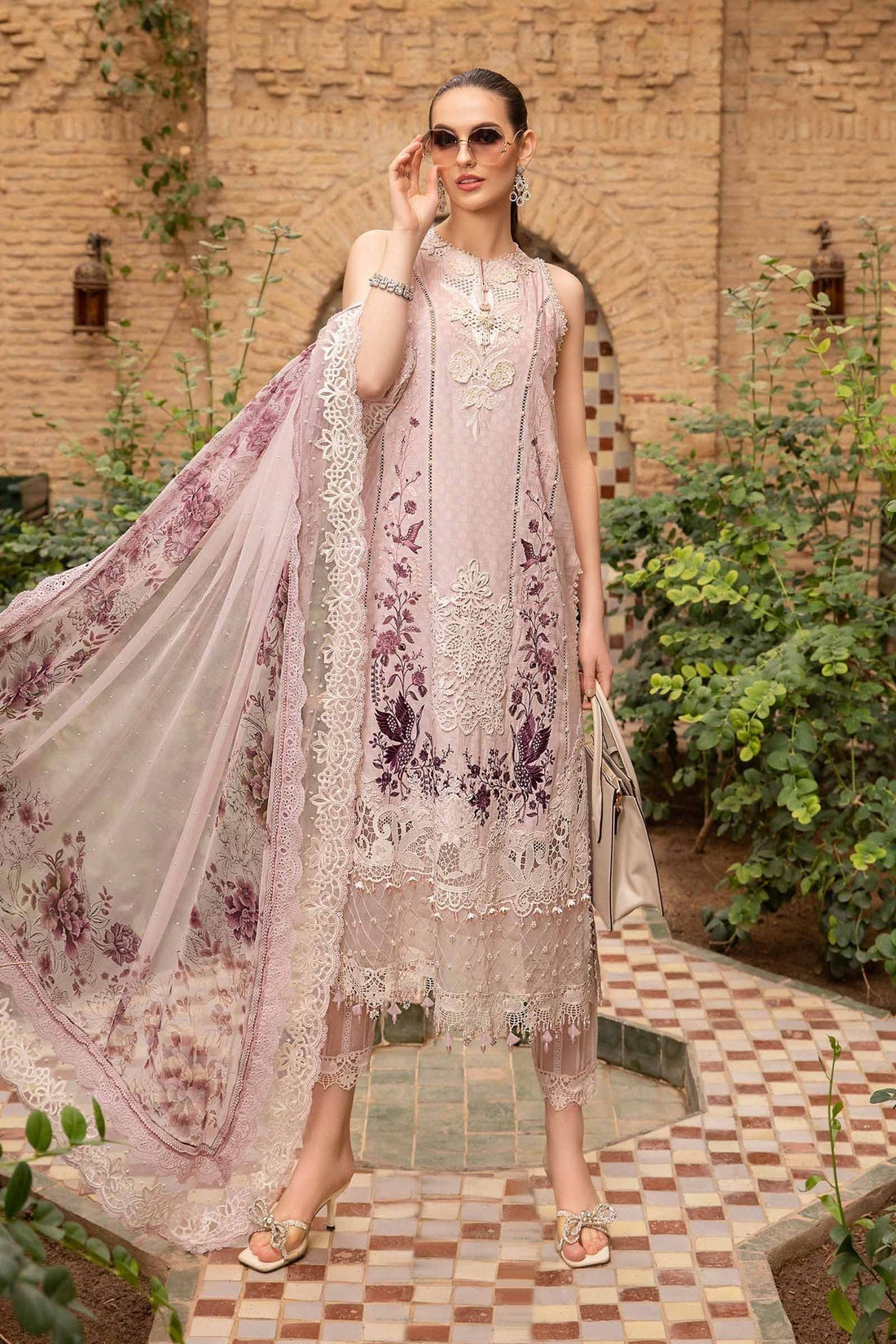 Maria B | Voyage a' Luxe Lawn | D-2414-A -  Maria B Luxury -  Agha Fabrics