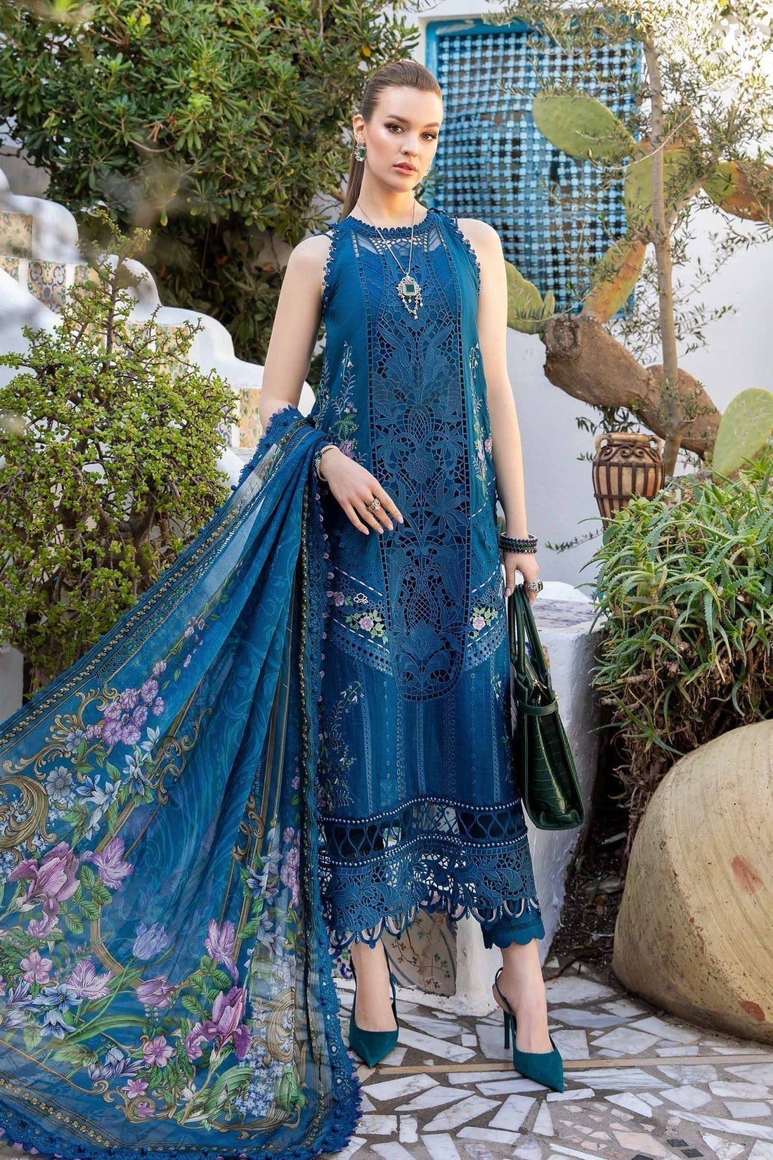 Maria B | Voyage a' Luxe Lawn | D-2415-A -  Maria B Luxury -  Agha Fabrics