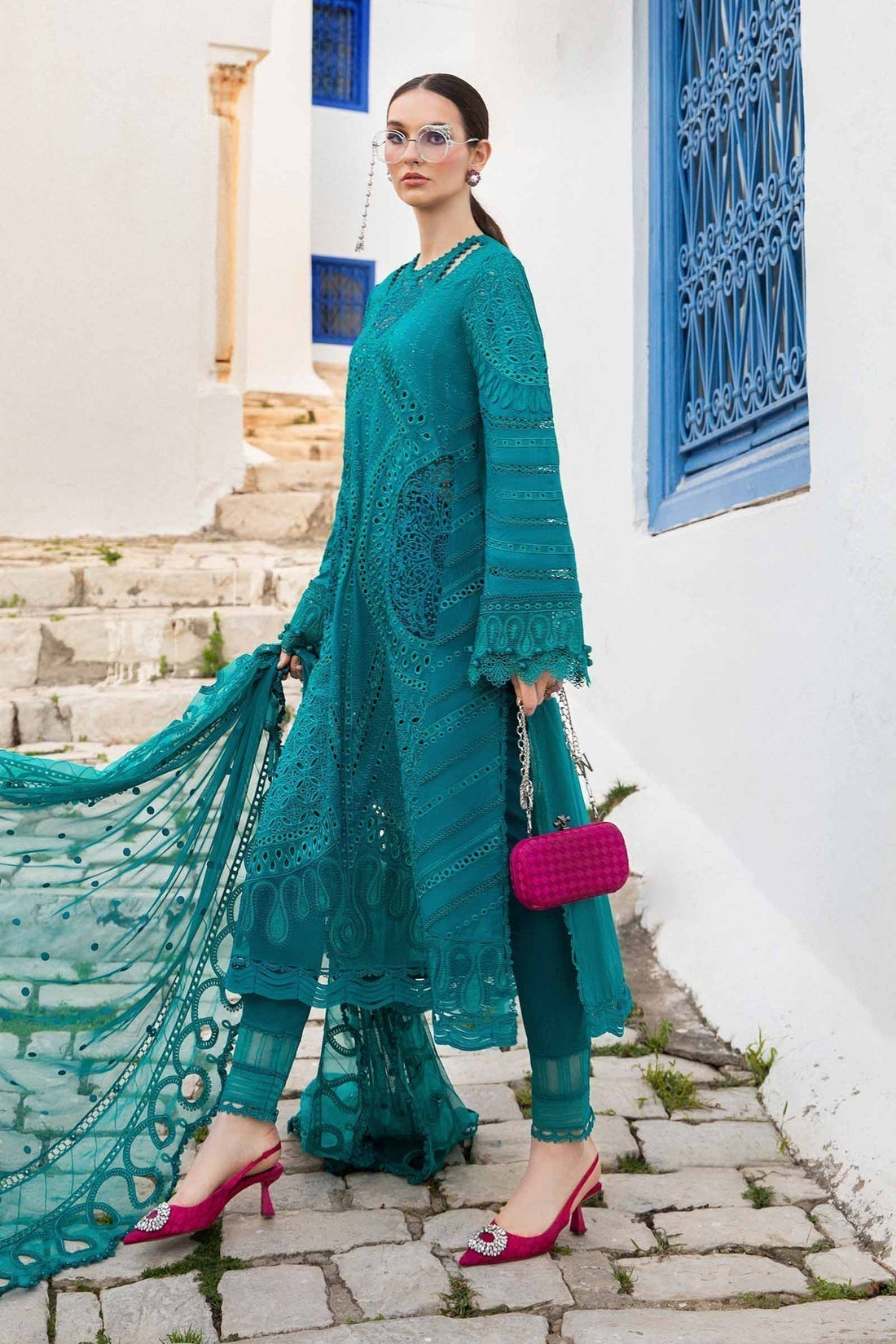 Maria B | Voyage a' Luxe Lawn | D-2402-A -  Maria B Luxury -  Agha Fabrics