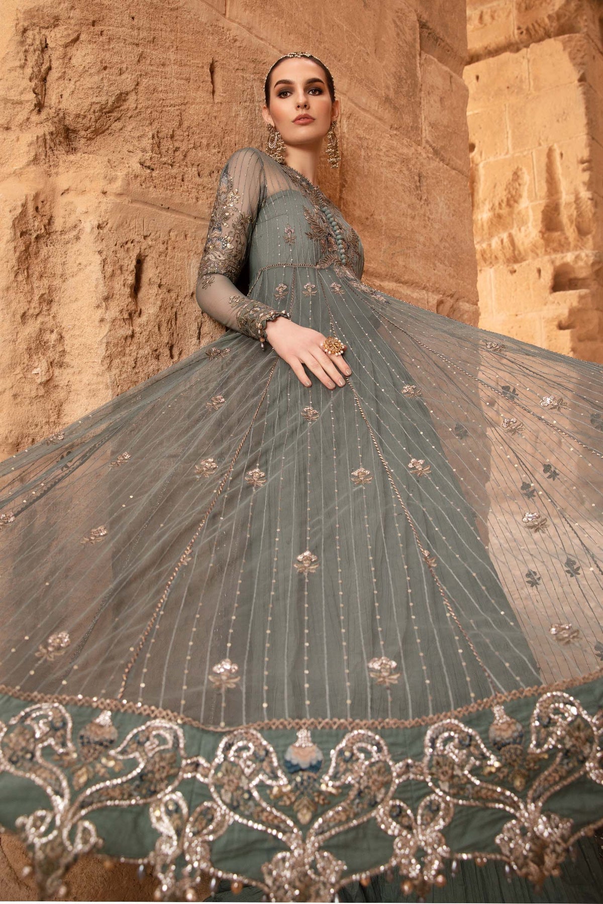 Maria B | Voyage a' Luxe Lawn | D-2403-A -  Maria B Luxury -  Agha Fabrics