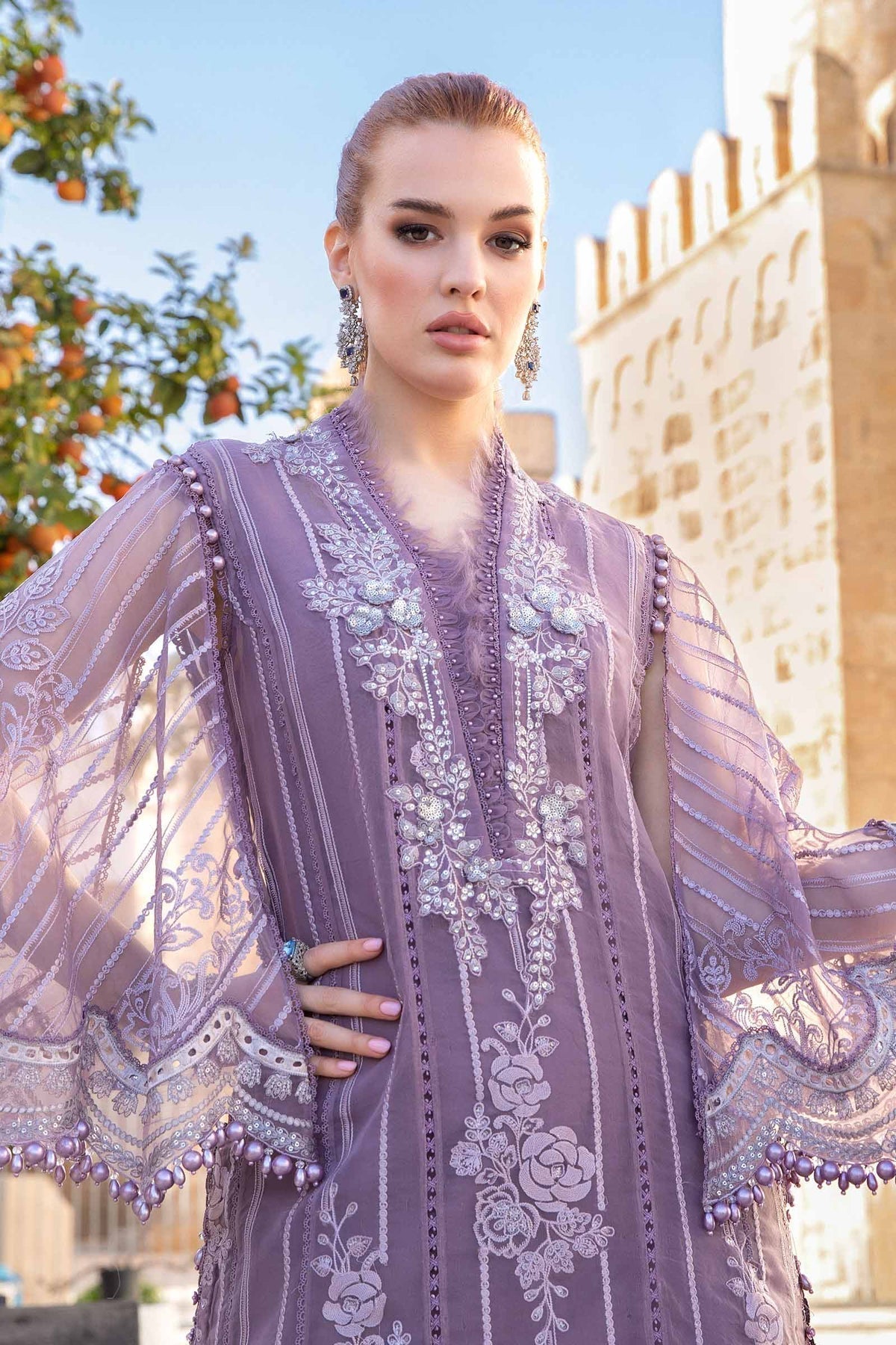 Maria B | Voyage a' Luxe Lawn | D-2401-A -  Maria B Luxury -  Agha Fabrics