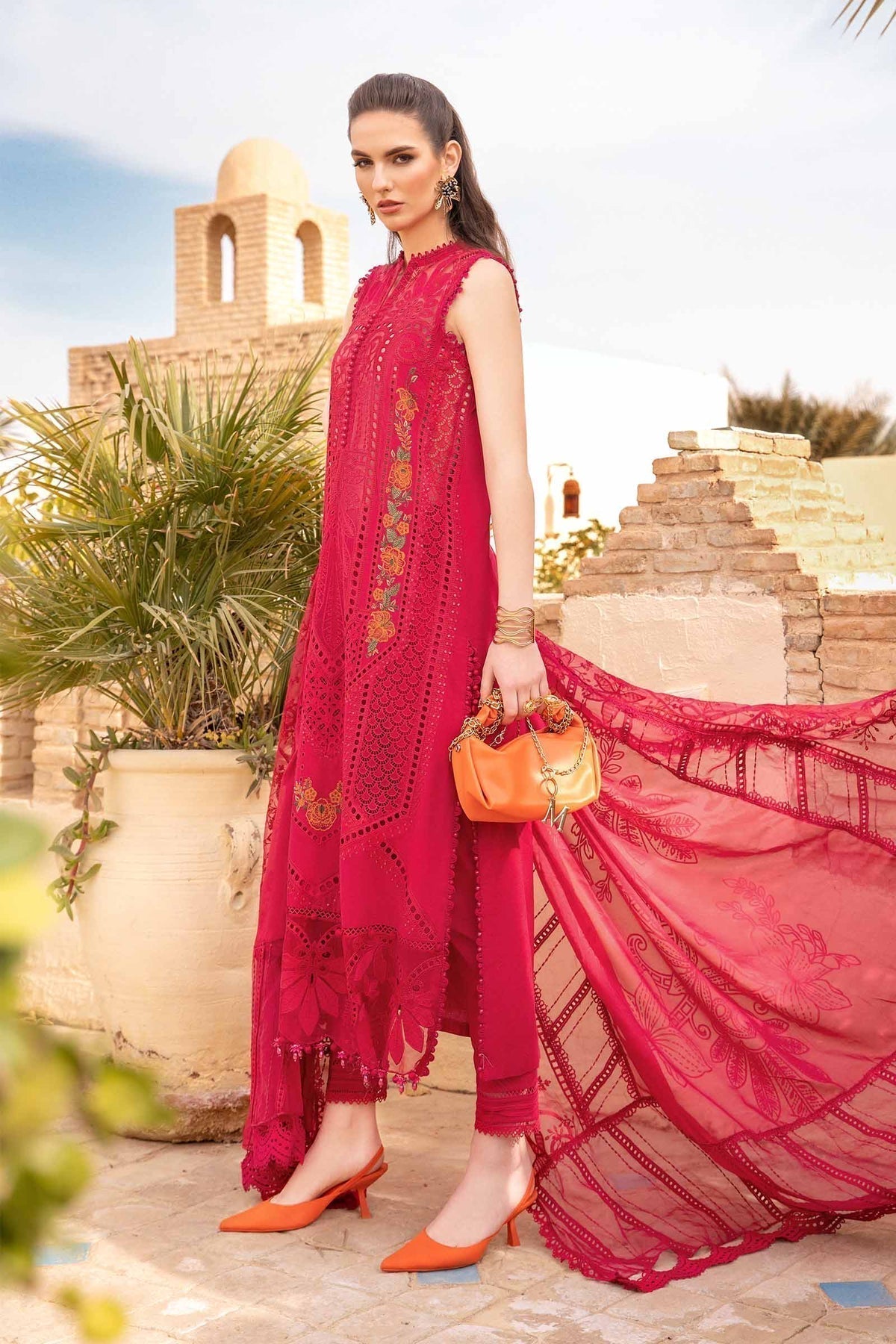 Maria B | Voyage a' Luxe Lawn | D-2404-A -  Maria B Luxury -  Agha Fabrics